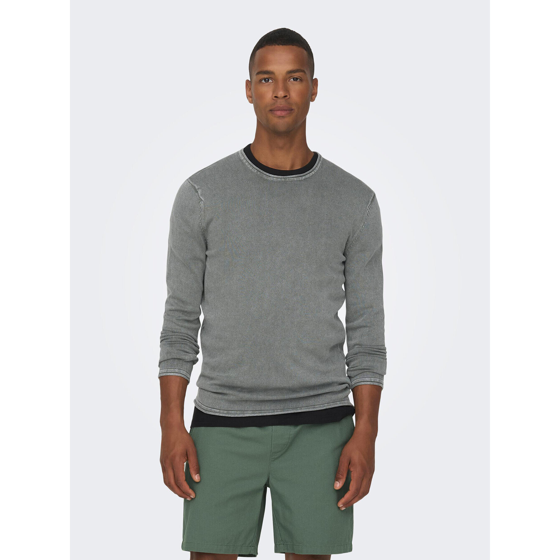 Only & Sons Sweater 22006806 Szürke Regular Fit - Pepit.hu