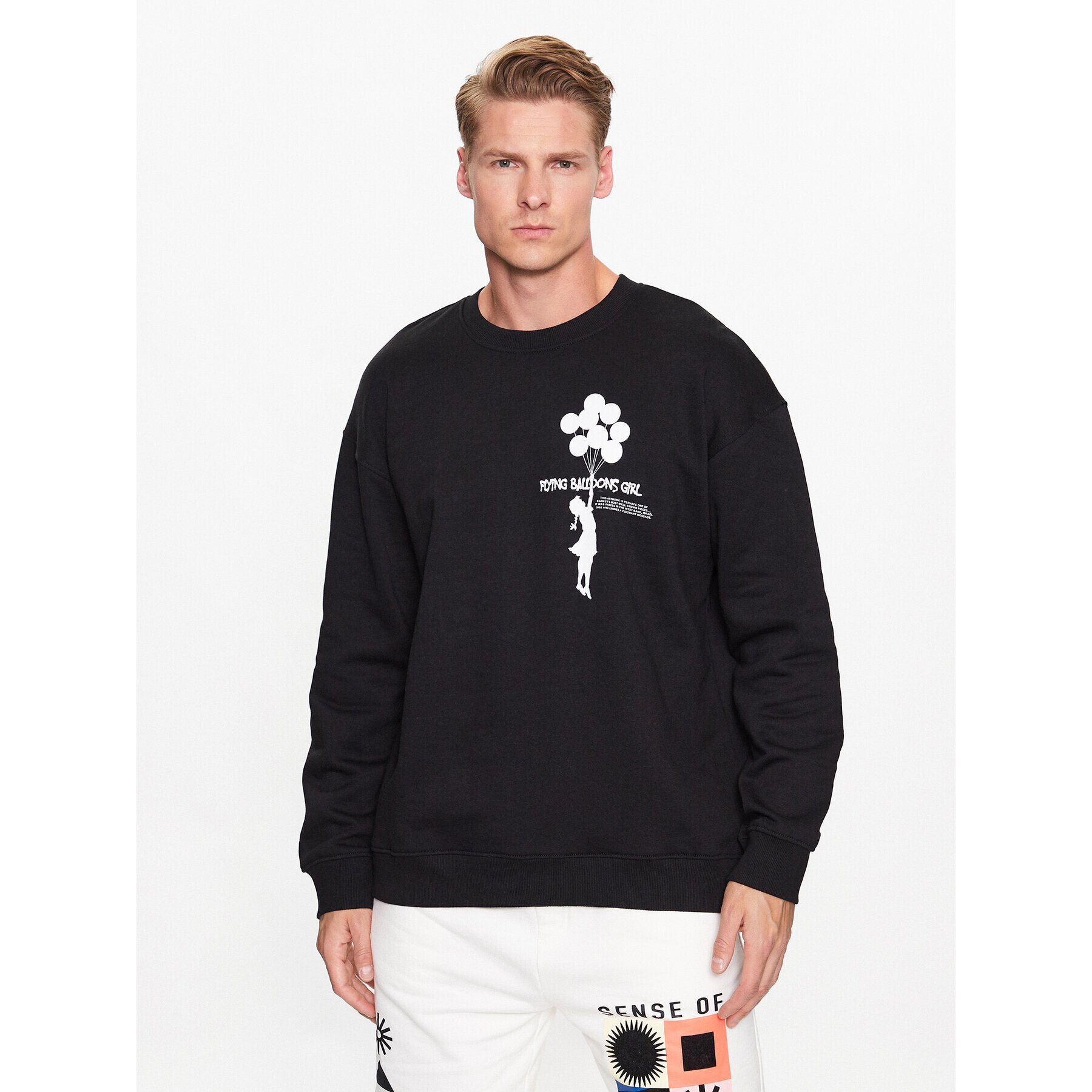 Only & Sons Pulóver Banksy 22024751 Fekete Relaxed Fit - Pepit.hu