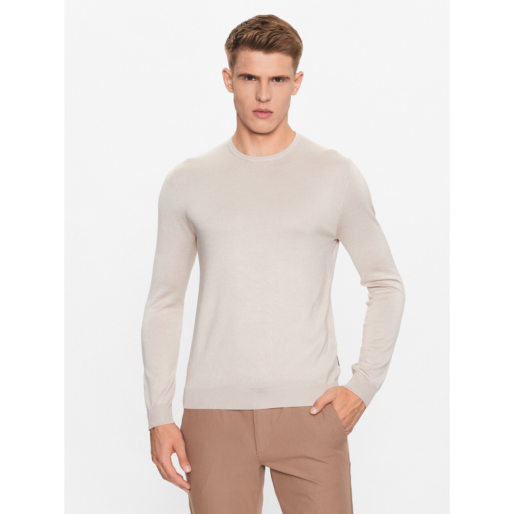 Only & Sons Sweater 22020088 Bézs Regular Fit - Pepit.hu