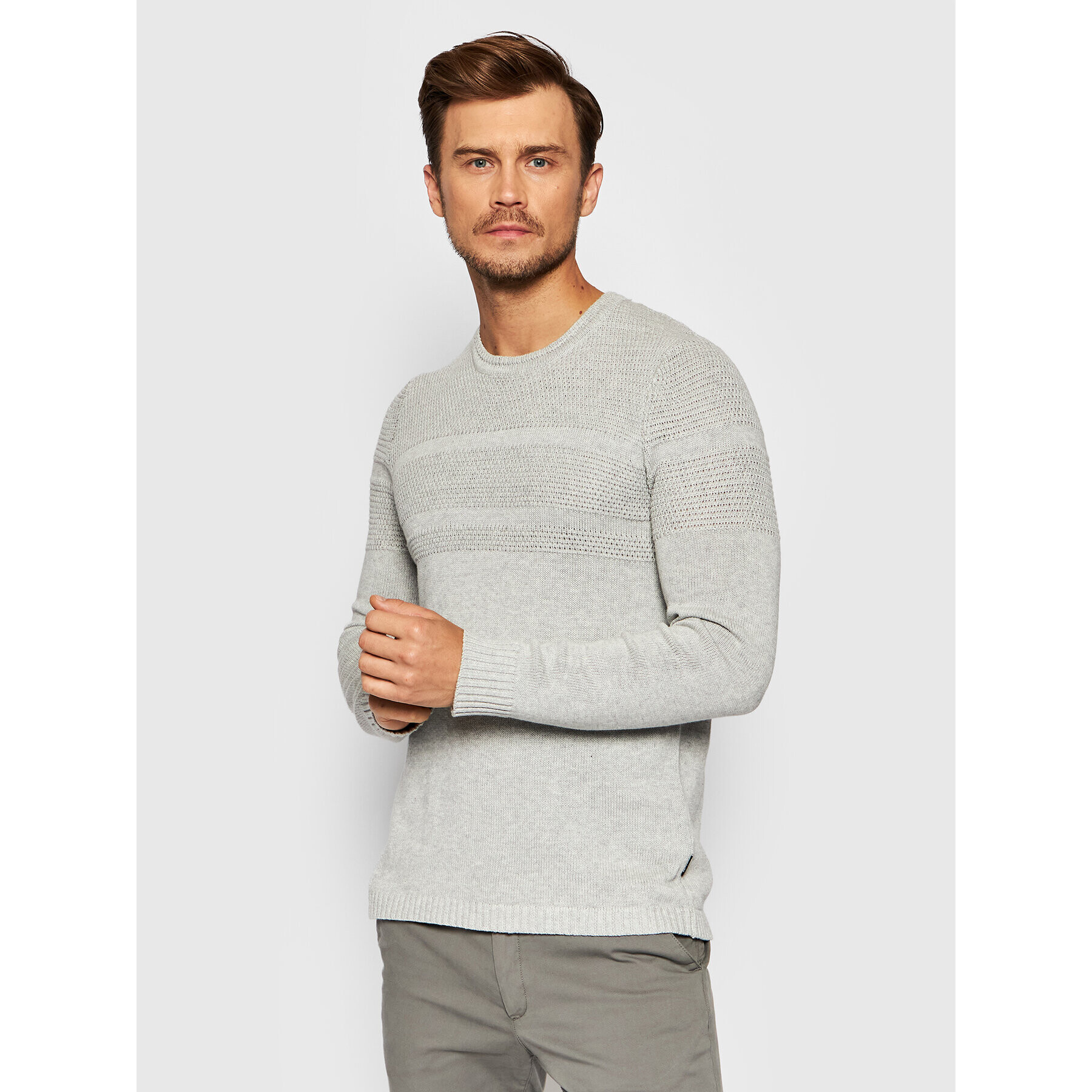 Only & Sons Sweater Bace 22020639 Szürke Regular Fit - Pepit.hu