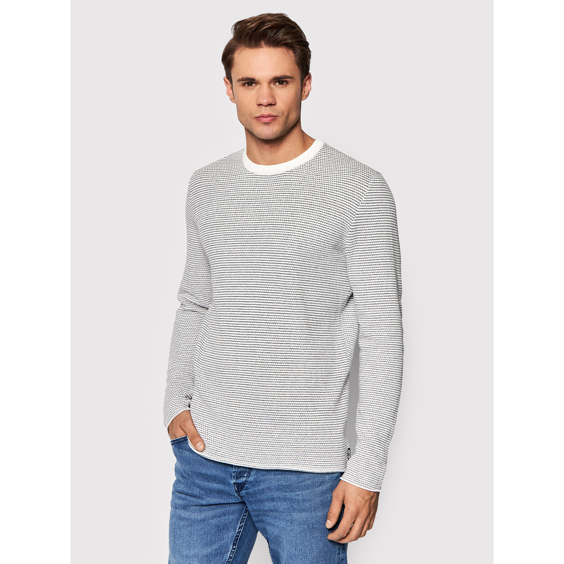 Only & Sons Sweater Niguel 22019544 Fehér Regular Fit - Pepit.hu