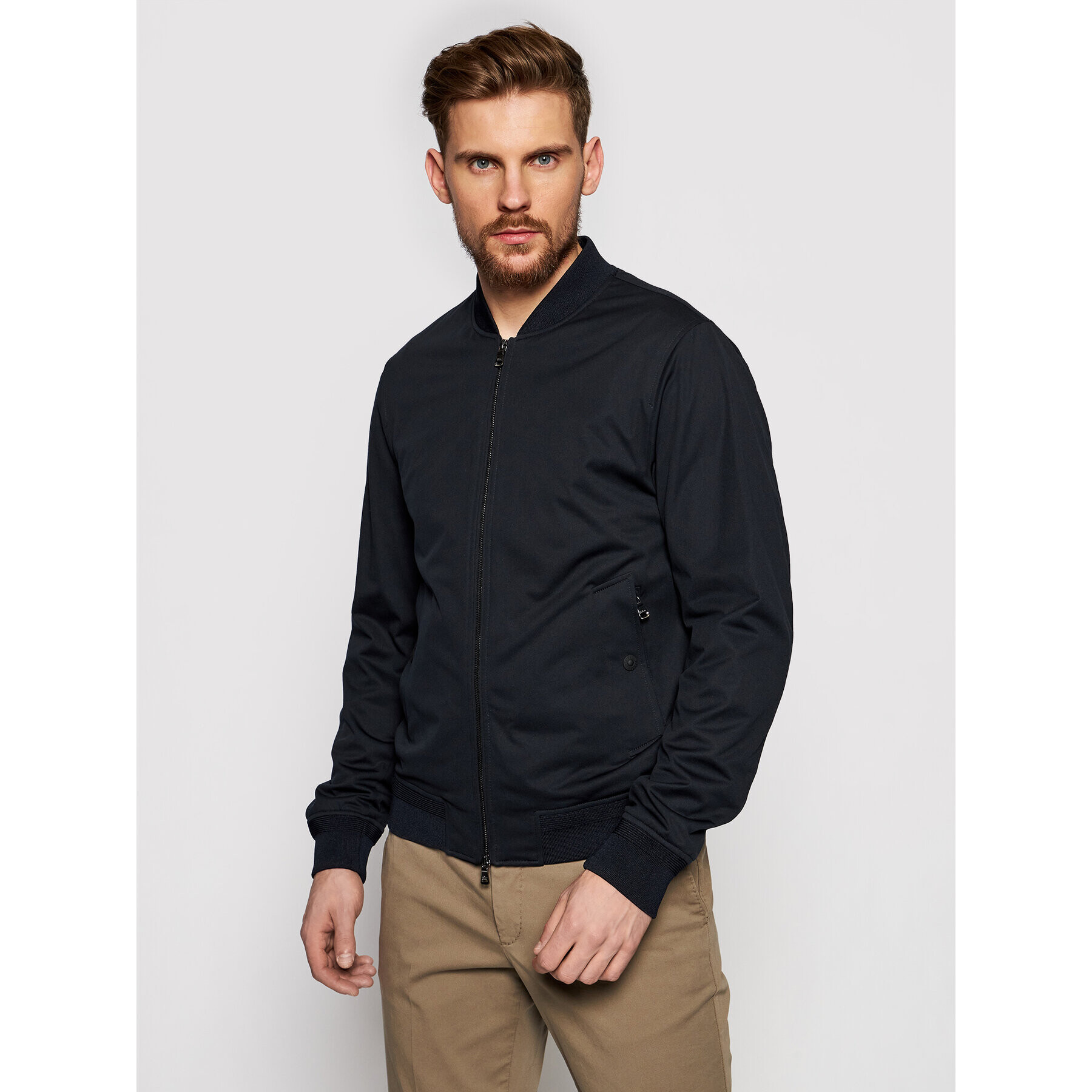 Oscar Jacobson Bomber dzseki Linus 8329 9642 Sötétkék Regular Fit - Pepit.hu