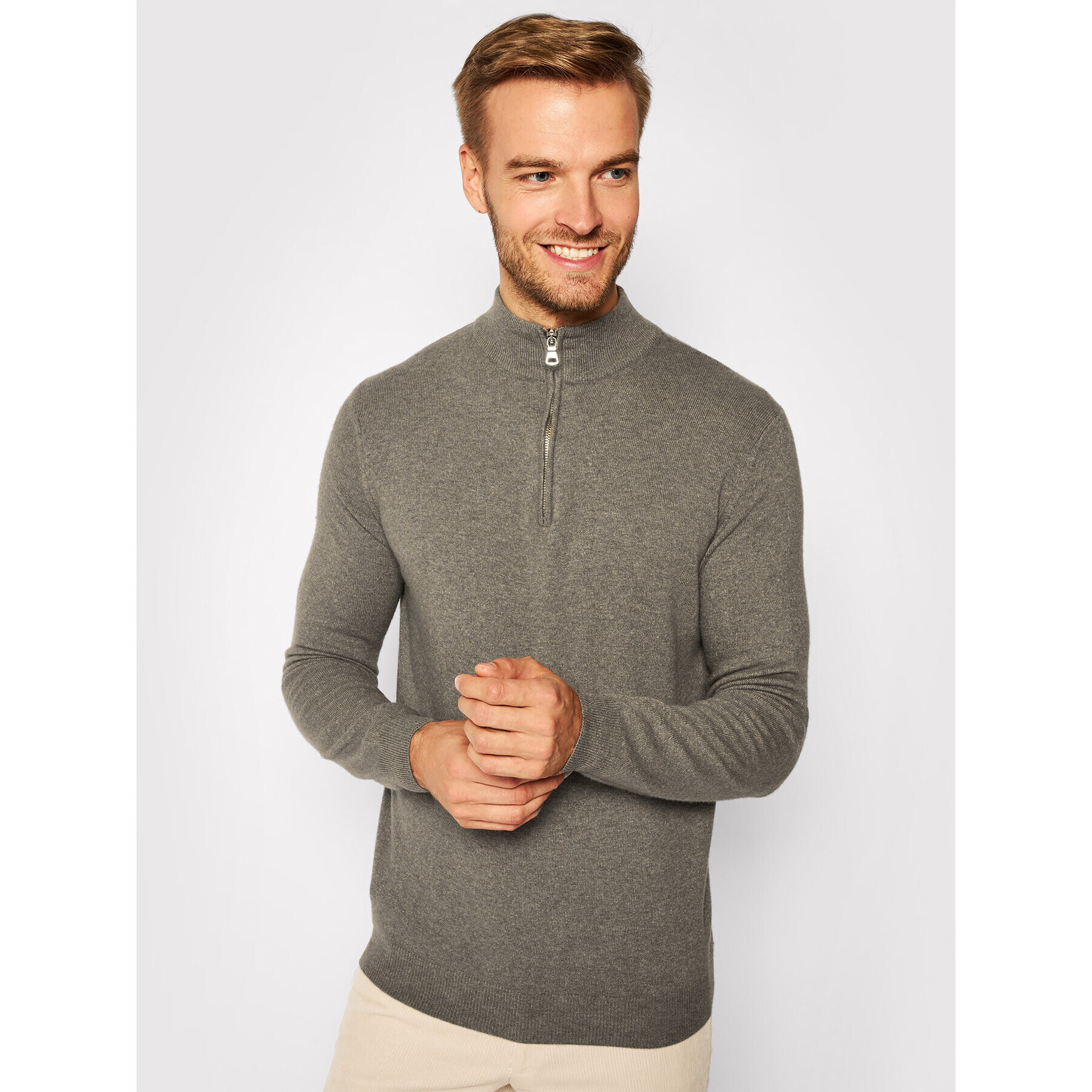 Oscar Jacobson Sweater Patton 6926 4954 Barna Regular Fit - Pepit.hu