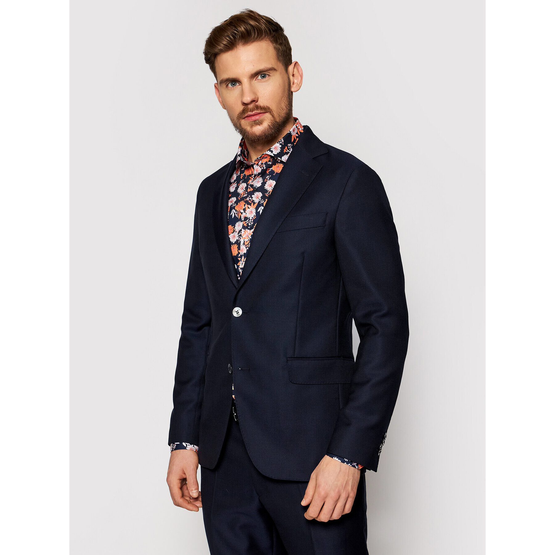 Oscar Jacobson Zakó Egel 3363 5027 Sötétkék Slim Fit - Pepit.hu