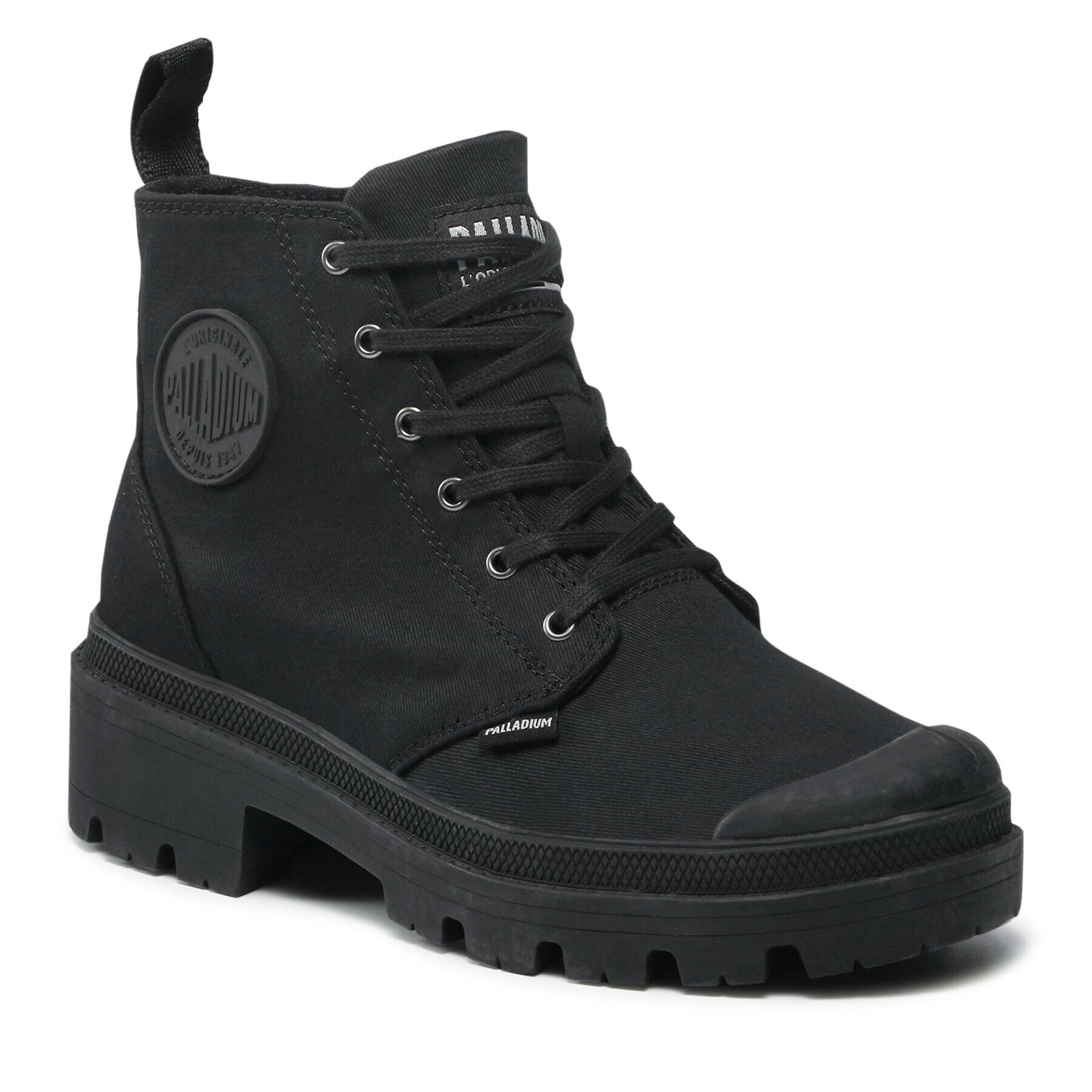 Palladium Bakancs Pallabase Twill 96907-008-M Fekete - Pepit.hu