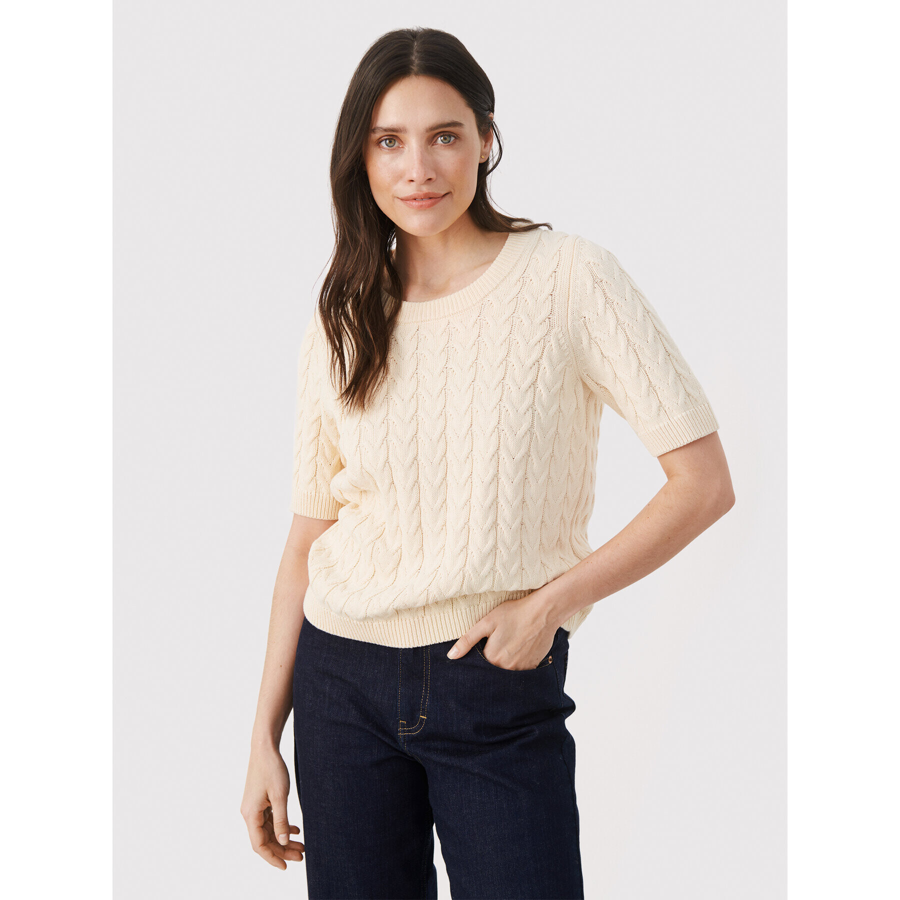 Part Two Sweater Orgesa 30306995 Bézs Relaxed Fit - Pepit.hu