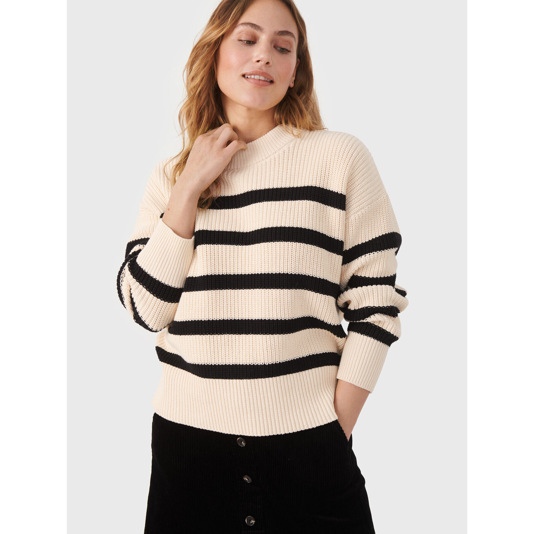 Part Two Sweater Reta 30307078 Bézs Relaxed Fit - Pepit.hu