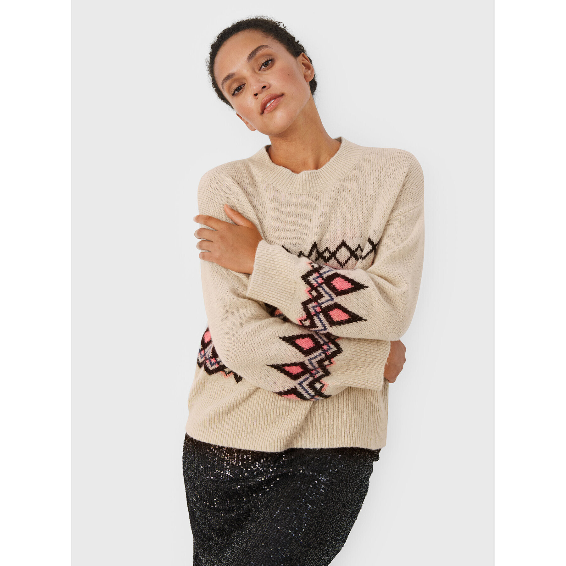 Part Two Sweater Terne 30307277 Bézs Relaxed Fit - Pepit.hu