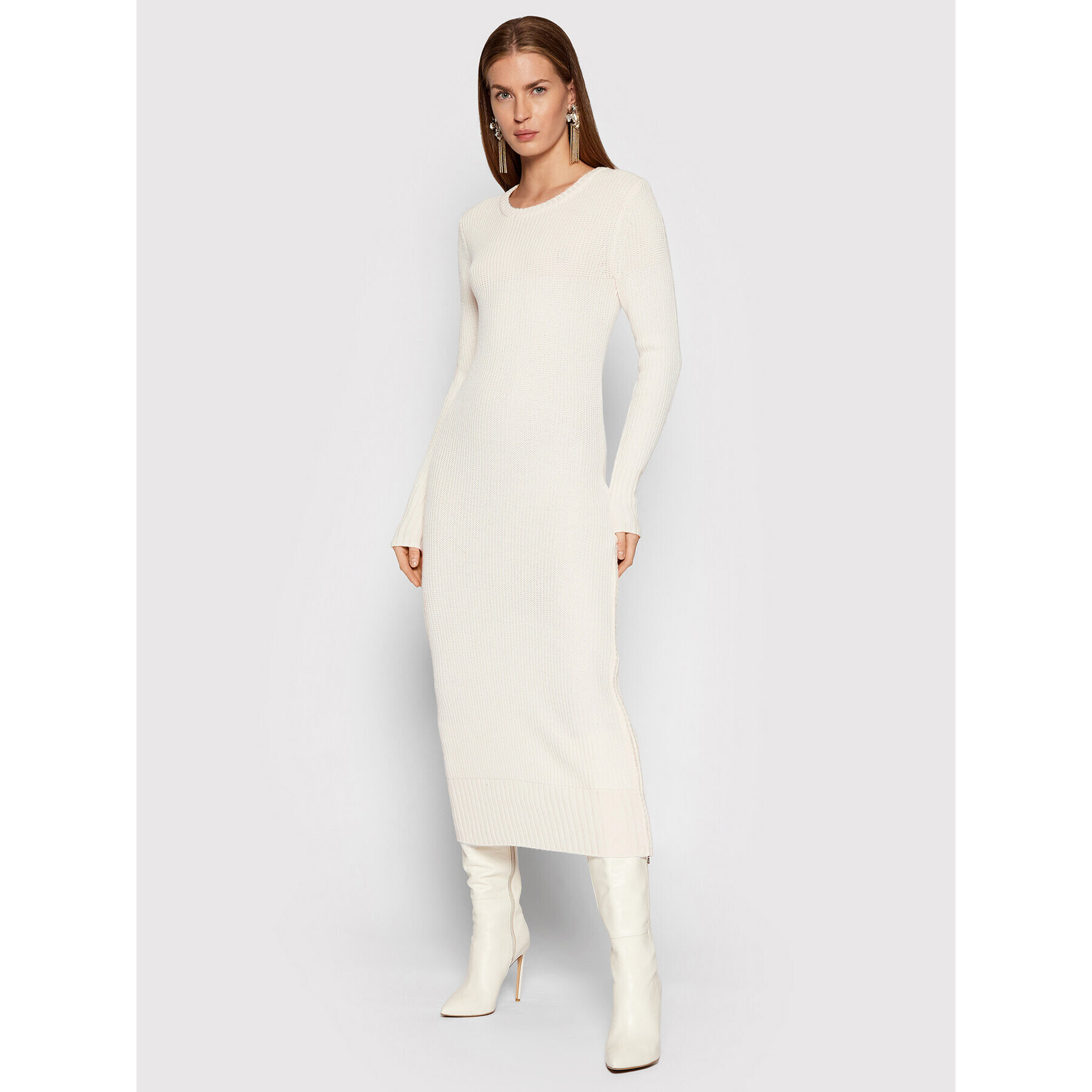 Patrizia Pepe Kötött ruha 2A2242/A9O3-W329 Bézs Slim Fit - Pepit.hu