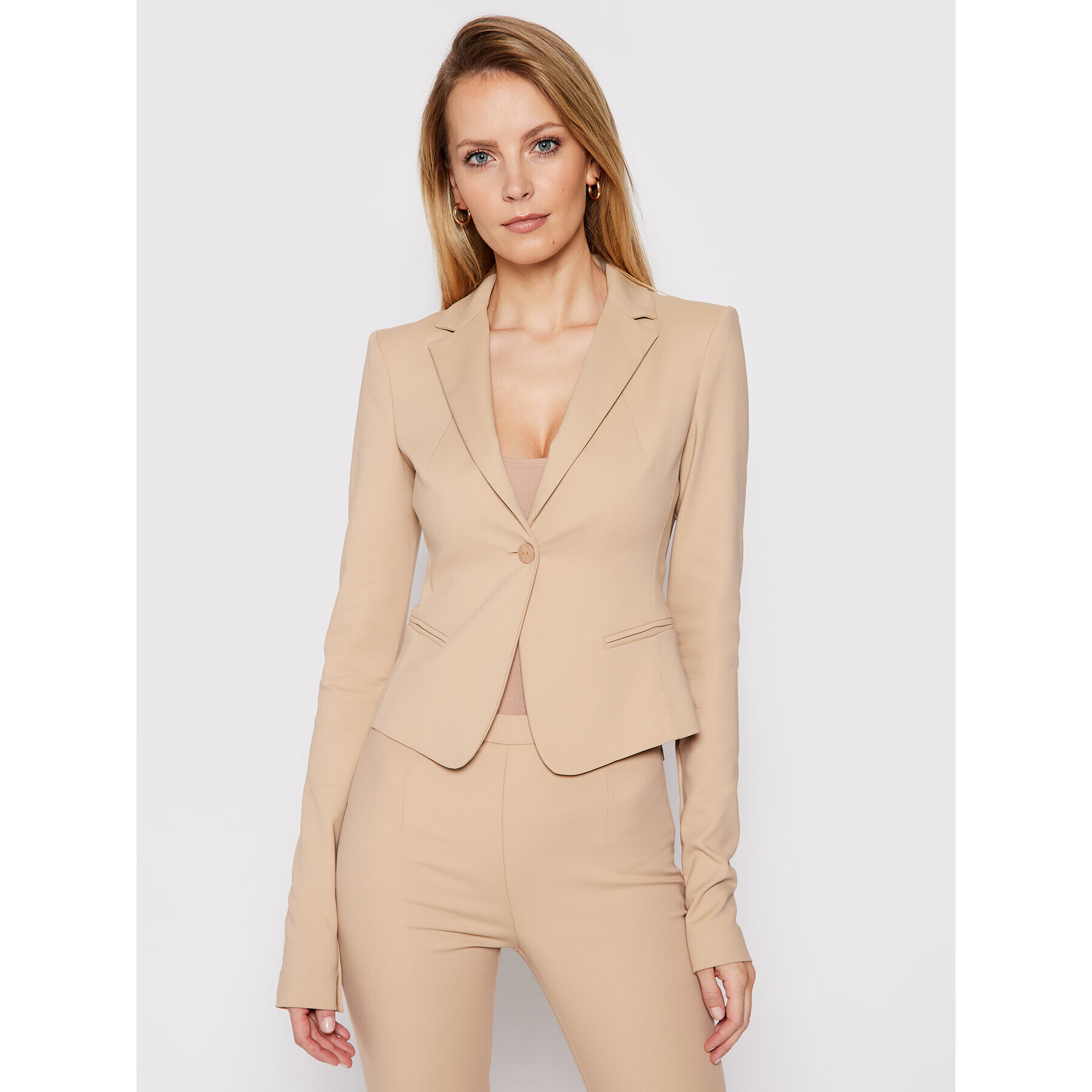 Patrizia Pepe Zakó CSA501/AQ39-B663 Bézs Slim Fit - Pepit.hu