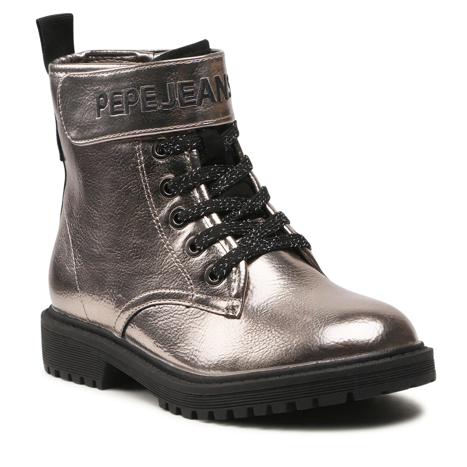 Pepe Jeans Csizma Hatton Strap Metal PGS50168 Ezüst - Pepit.hu