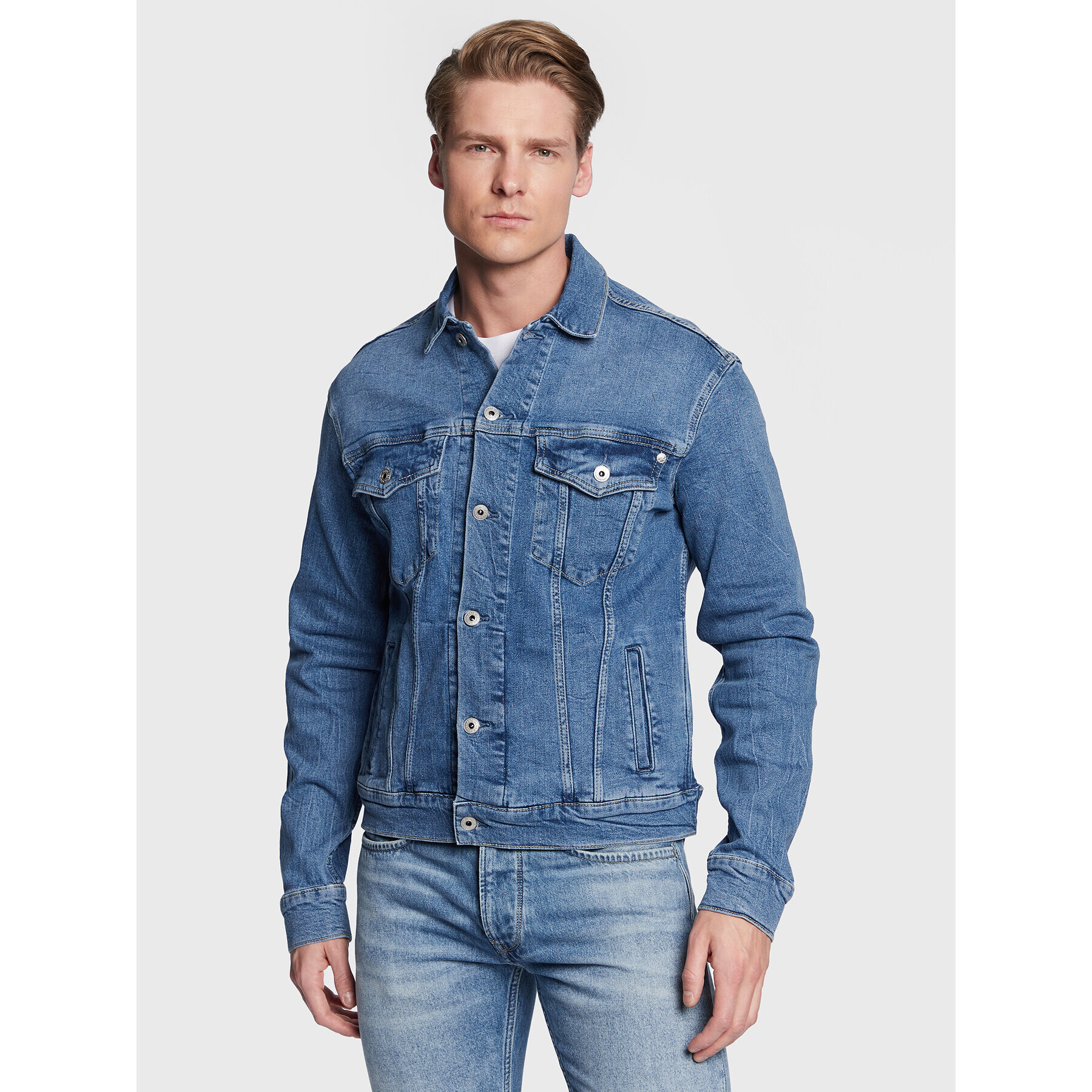 Pepe Jeans Farmer kabát Pinner PM402465 Kék Regular Fit - Pepit.hu