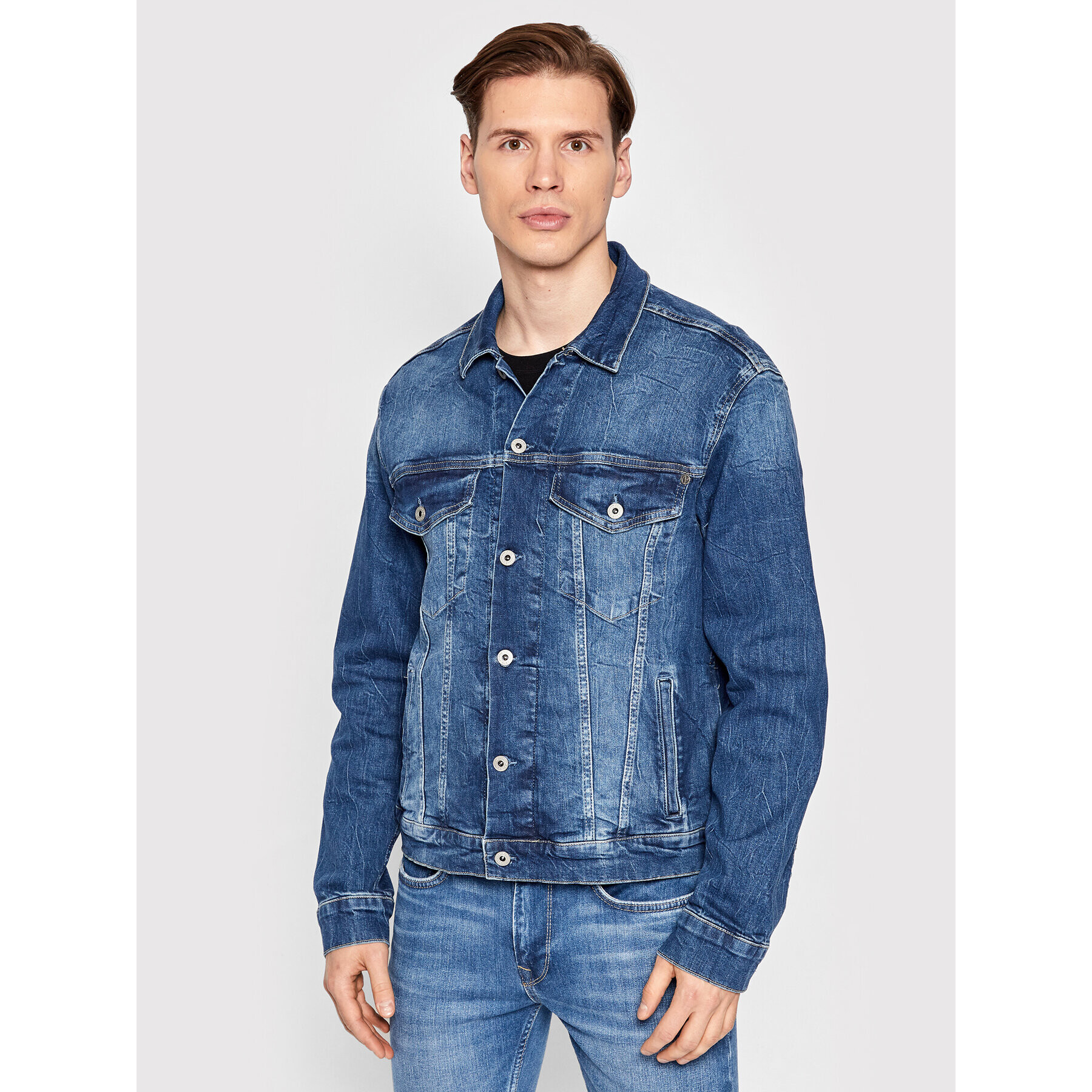 Pepe Jeans Farmer kabát Pinner PM402465 Sötétkék Regular Fit - Pepit.hu