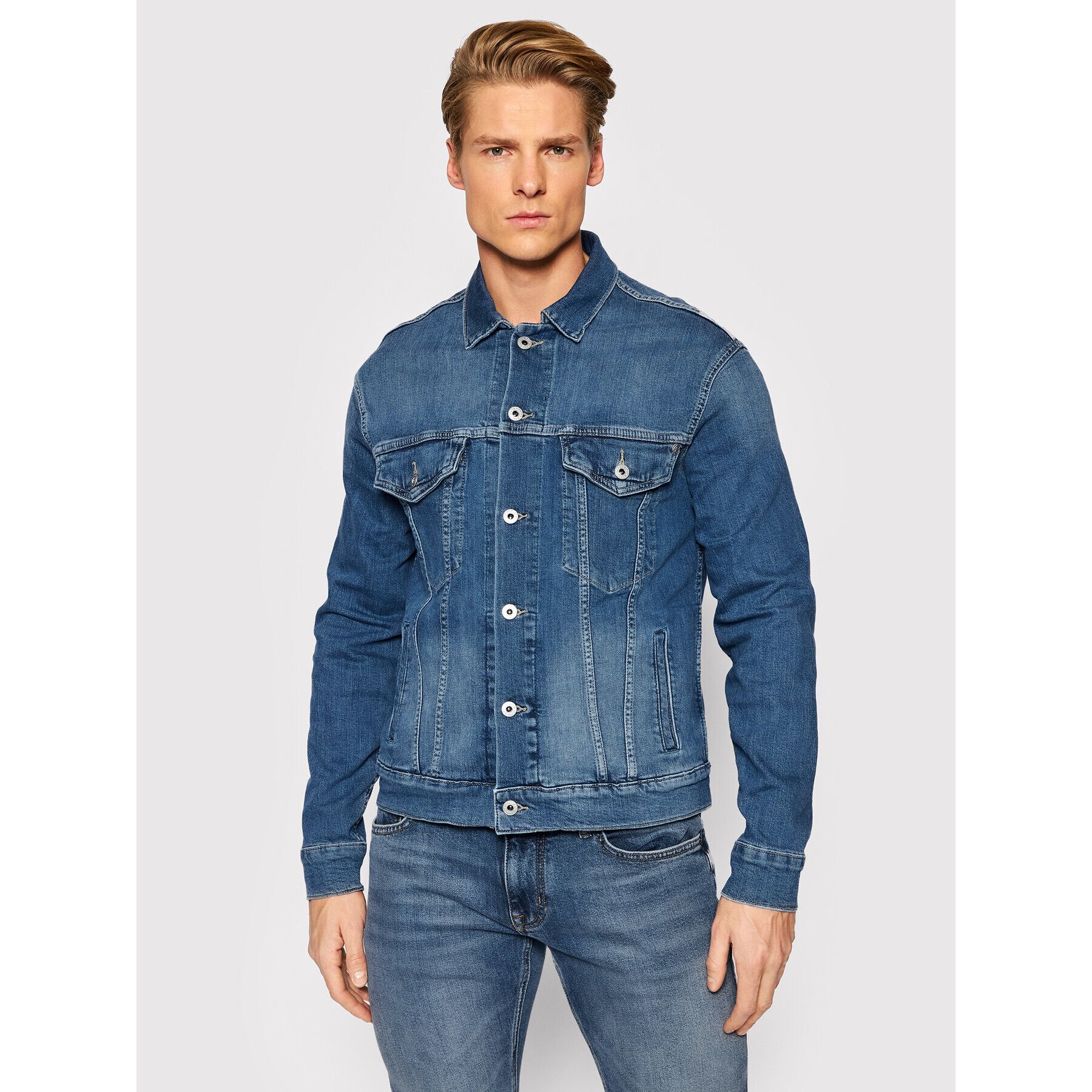 Pepe Jeans Farmer kabát PM402465 Sötétkék Regular Fit - Pepit.hu