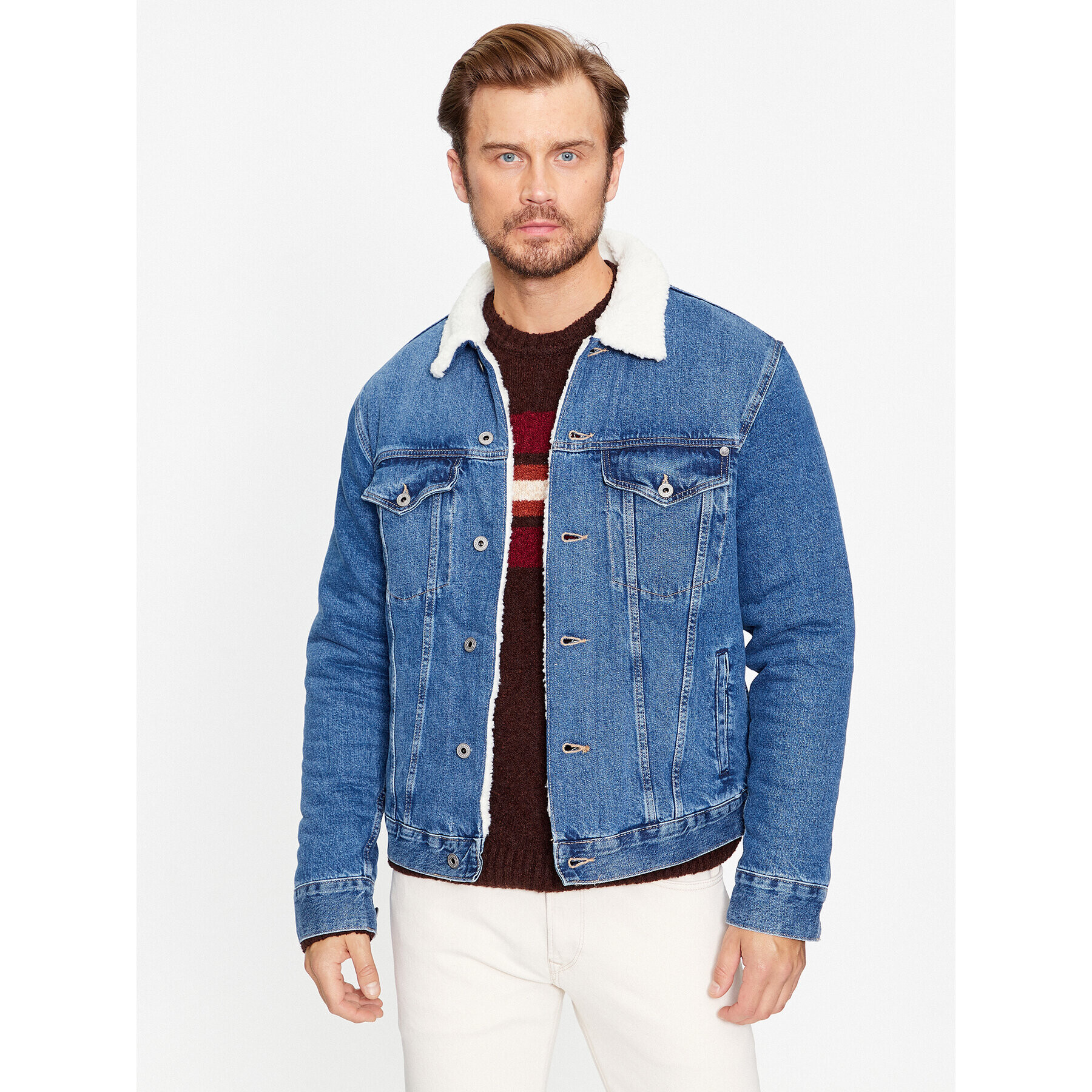 Pepe Jeans Farmer kabát PM402628 Kék Regular Fit - Pepit.hu