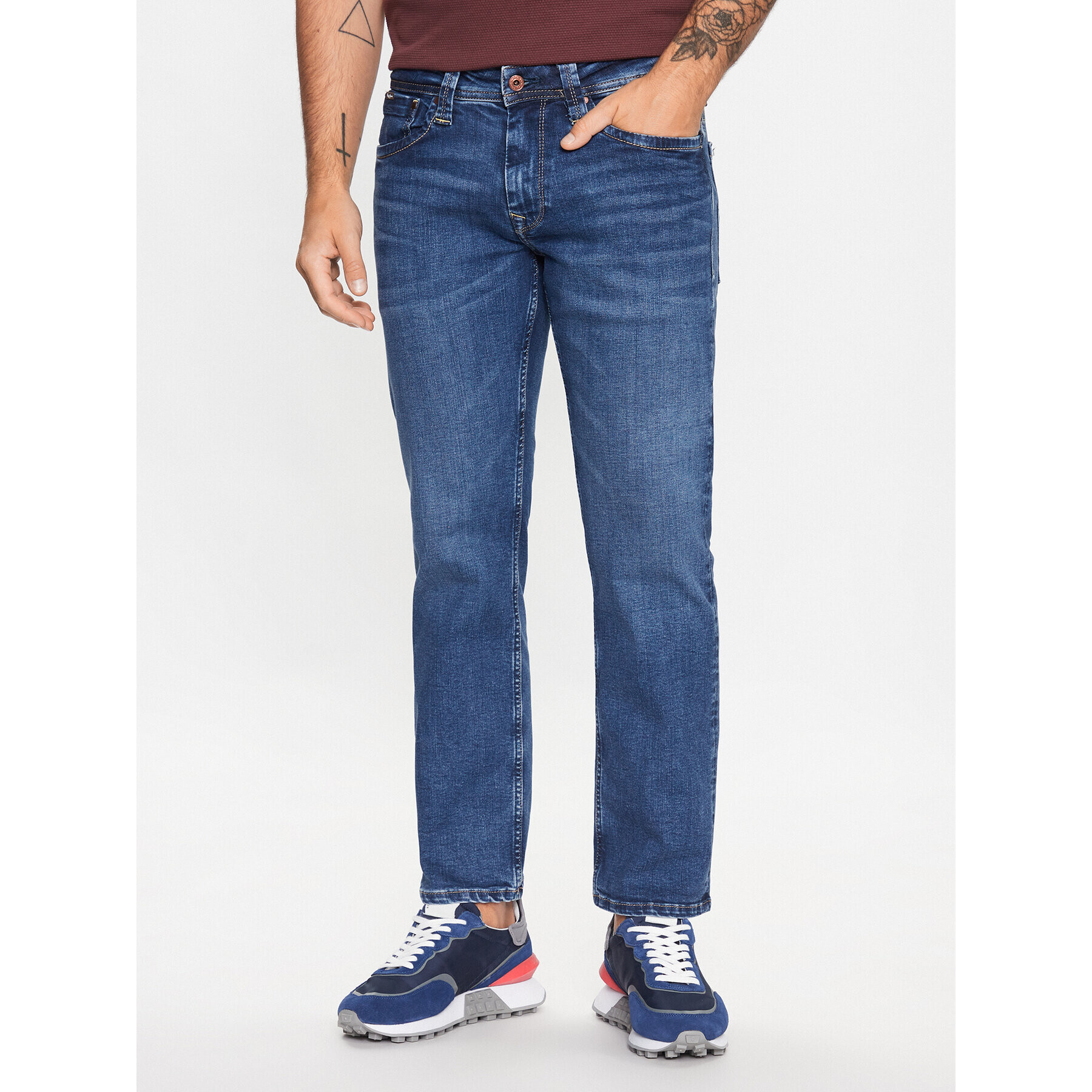 Pepe Jeans Farmer Kingston Zip PM206468VX30 Kék Relaxed Fit - Pepit.hu