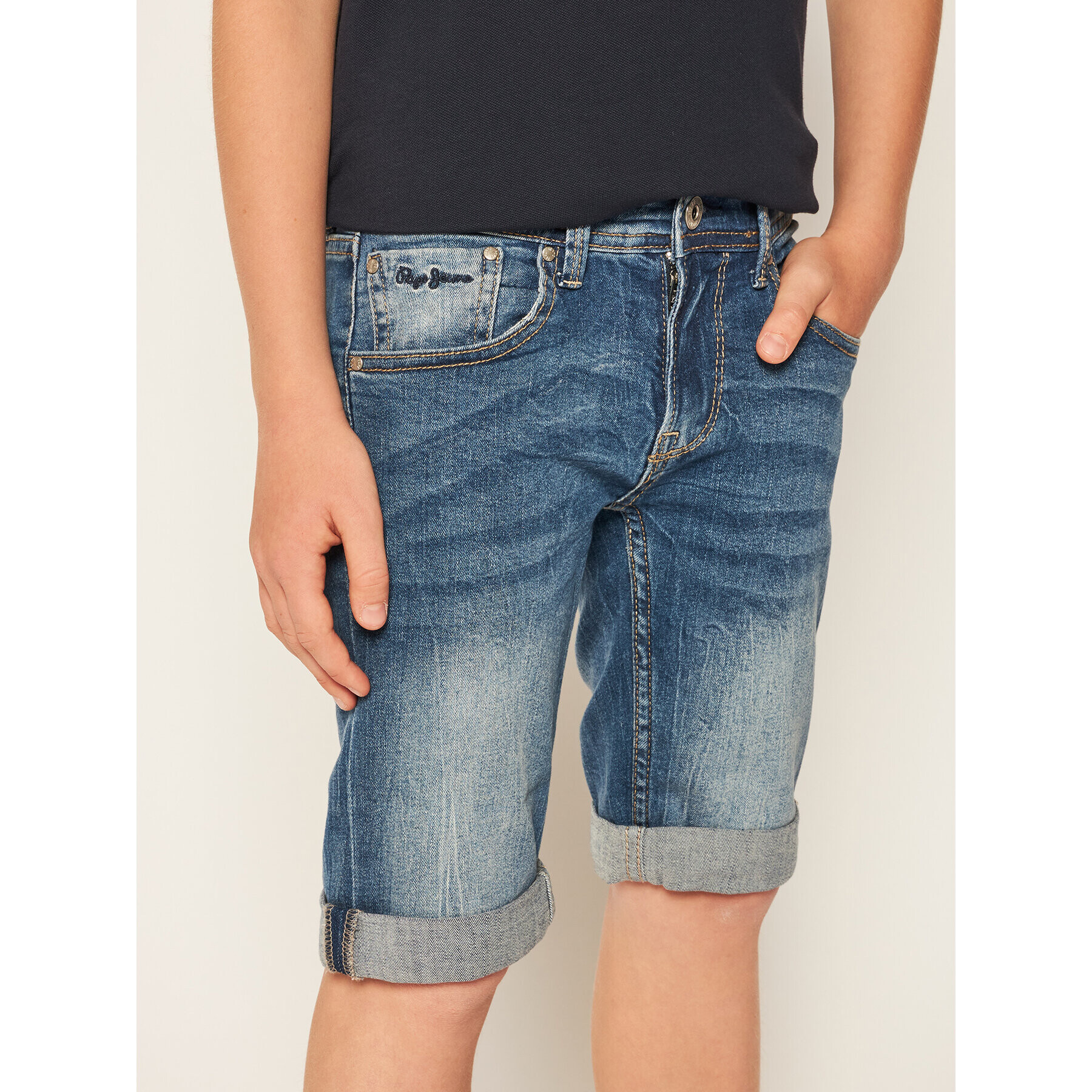 Pepe Jeans Farmer rövidnadrág Becket PB800134 Sötétkék Slim Fit - Pepit.hu