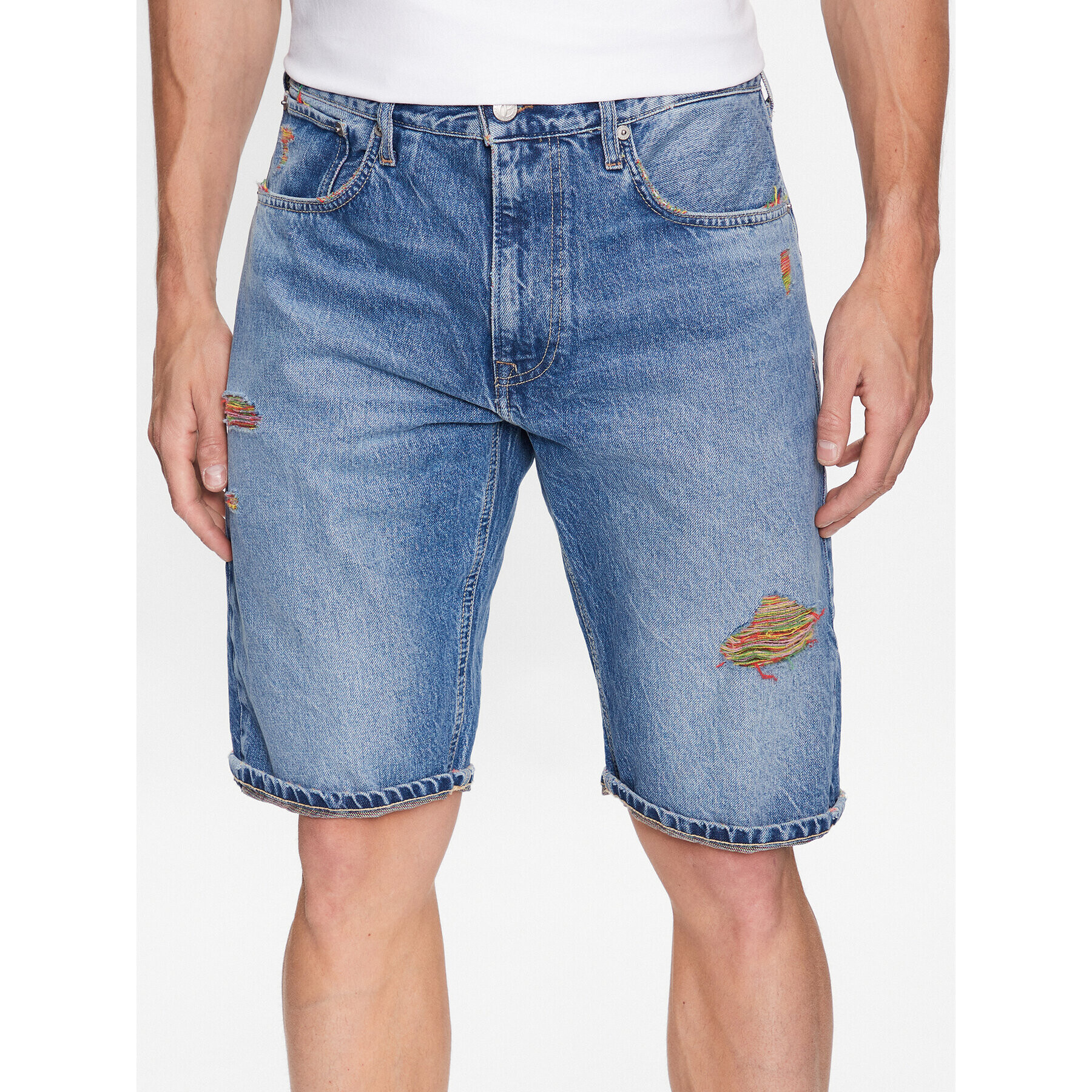 Pepe Jeans Farmer rövidnadrág Callen Short Rainbow PM801021 Kék Relaxed Fit - Pepit.hu