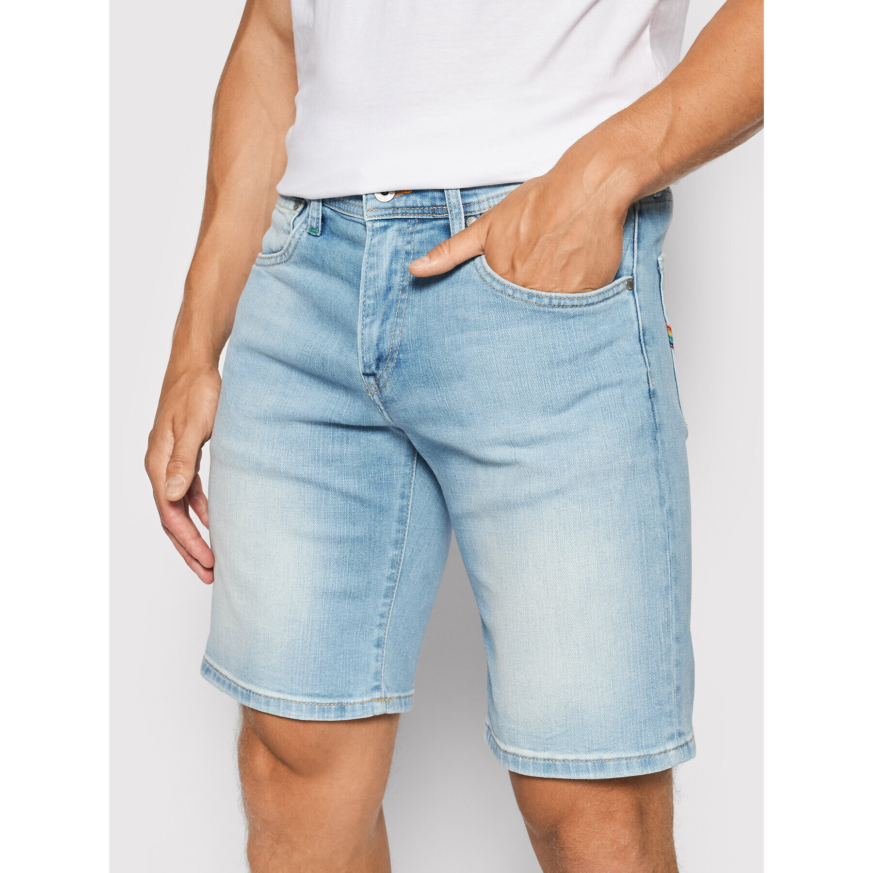 Pepe Jeans Farmer rövidnadrág Cane Pride PM800795 Kék Slim Fit - Pepit.hu