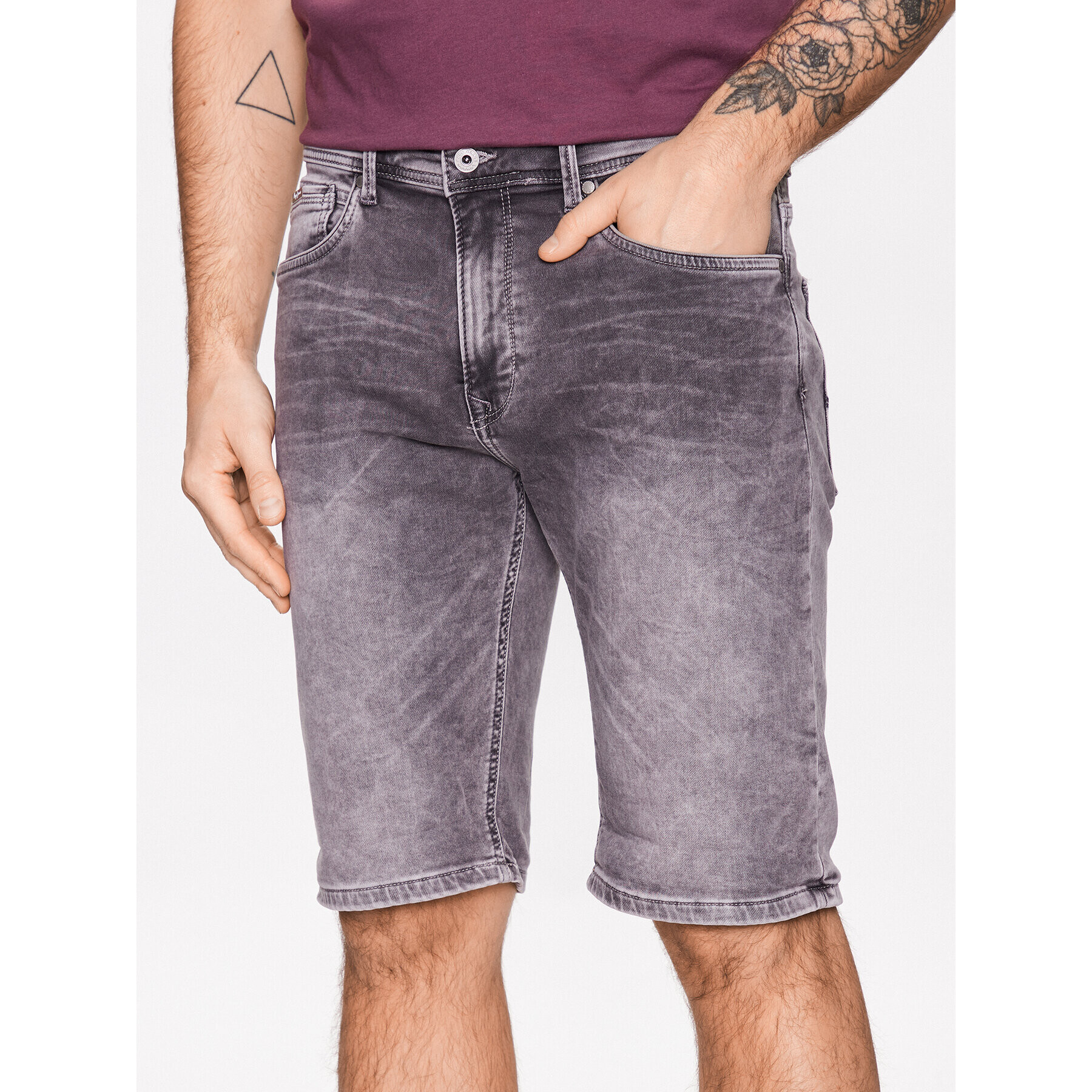 Pepe Jeans Farmer rövidnadrág Jack Short PM801022UG0 Szürke Regular Fit - Pepit.hu