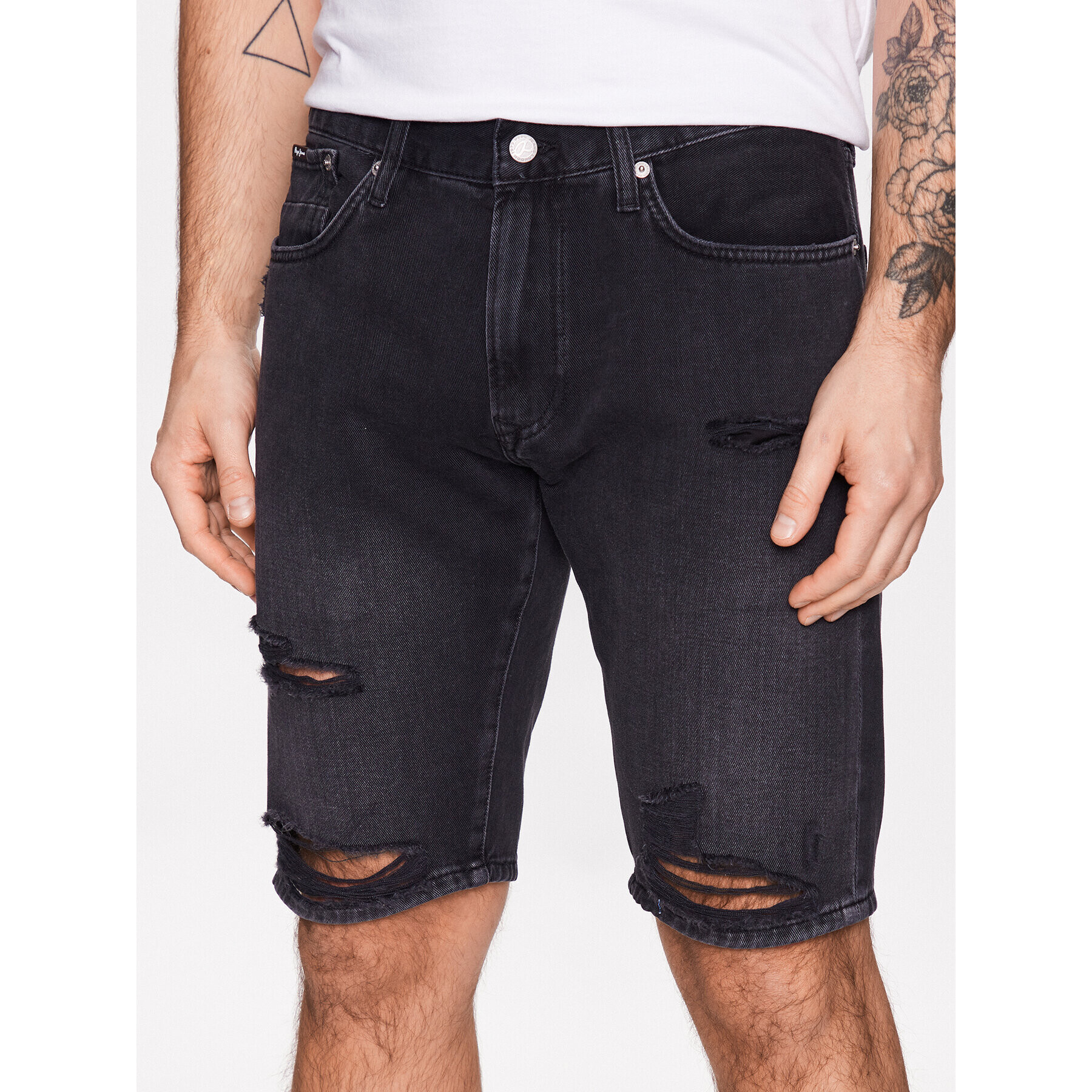 Pepe Jeans Farmer rövidnadrág Stanley Short Black PM801020 Kék Tapered Fit - Pepit.hu