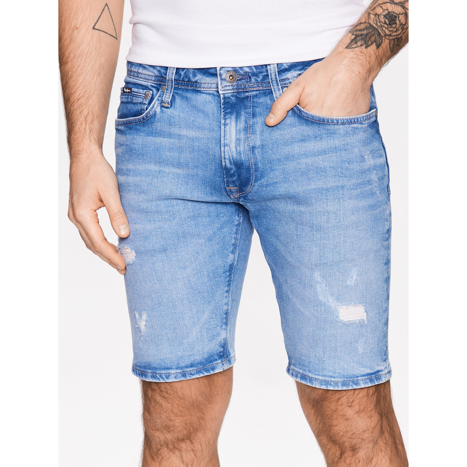 Pepe Jeans Farmer rövidnadrág Stanley Short PM800940VT5 Kék Tapered Fit - Pepit.hu