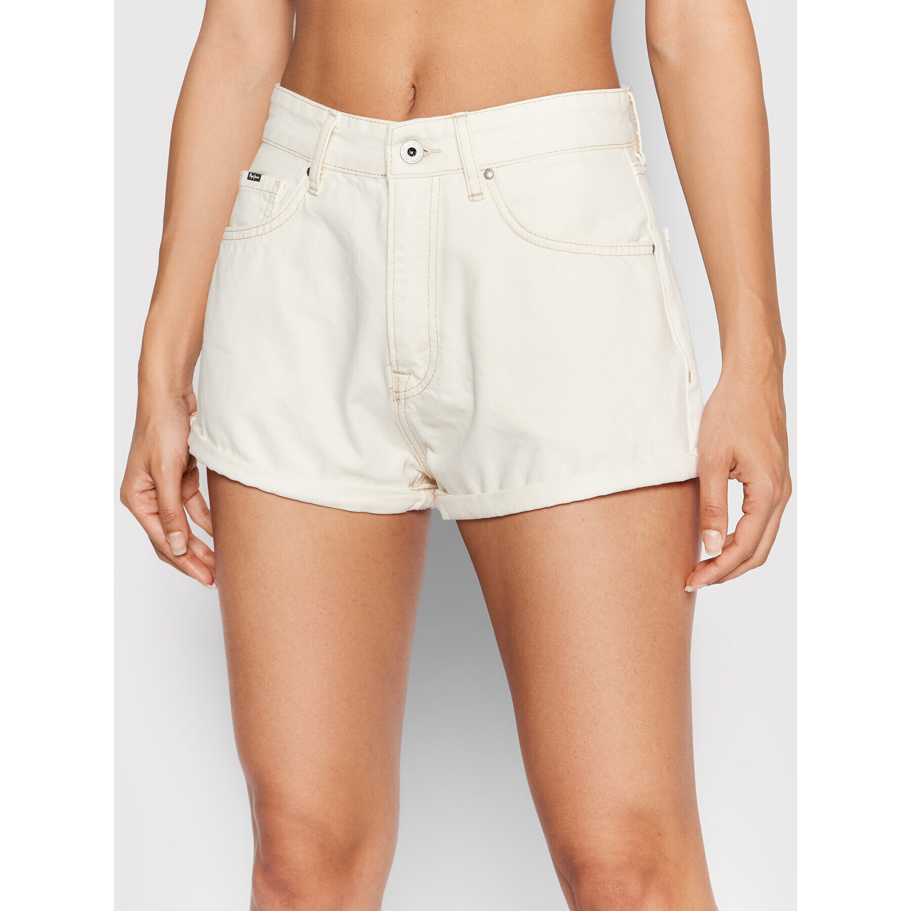 Pepe Jeans Farmer rövidnadrág Suzie PL801003 Bézs Regular Fit - Pepit.hu