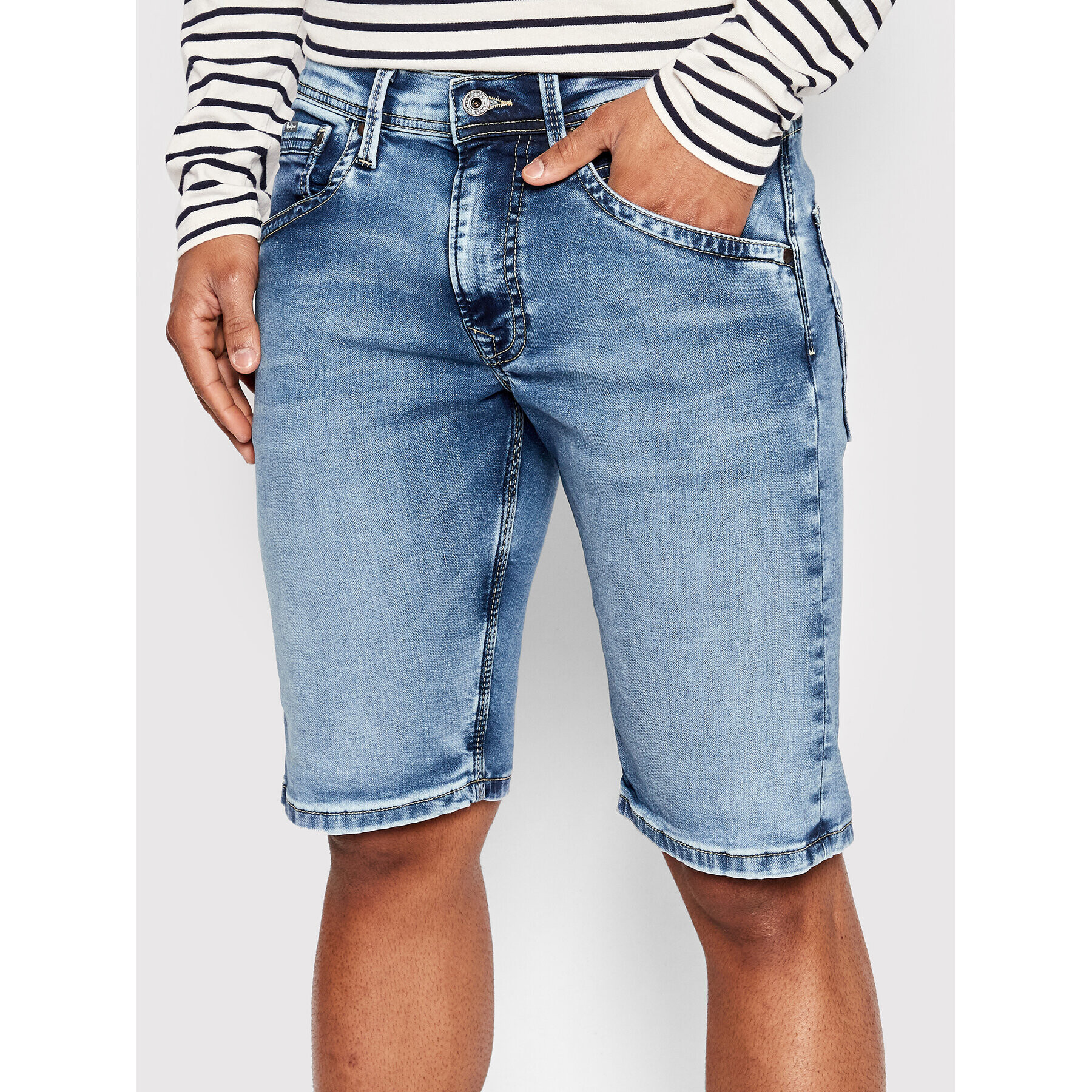 Pepe Jeans Farmer rövidnadrág Track PM800941 Kék Regular Fit - Pepit.hu