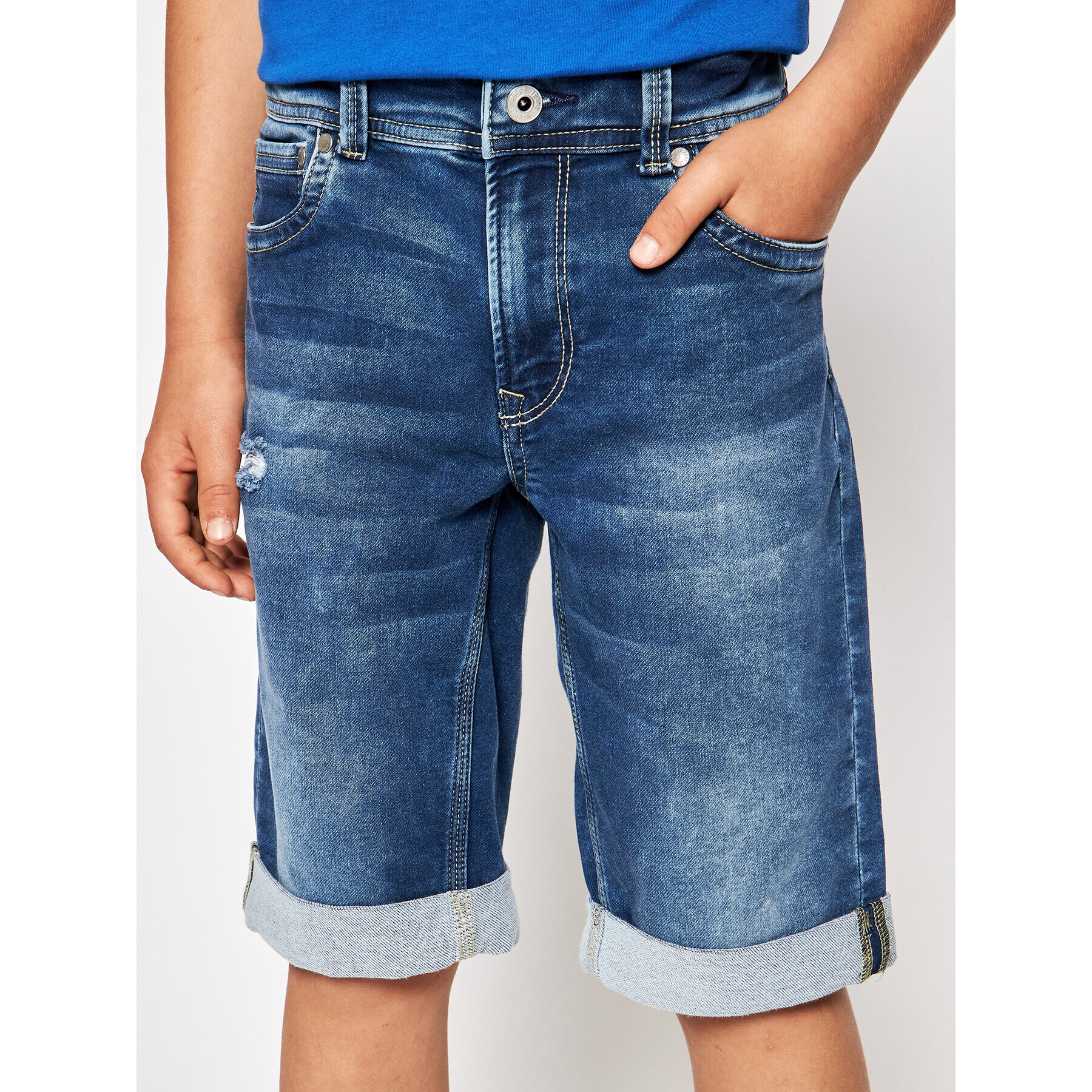 Pepe Jeans Farmer rövidnadrág Tracker PB800337 Kék Slim Fit - Pepit.hu