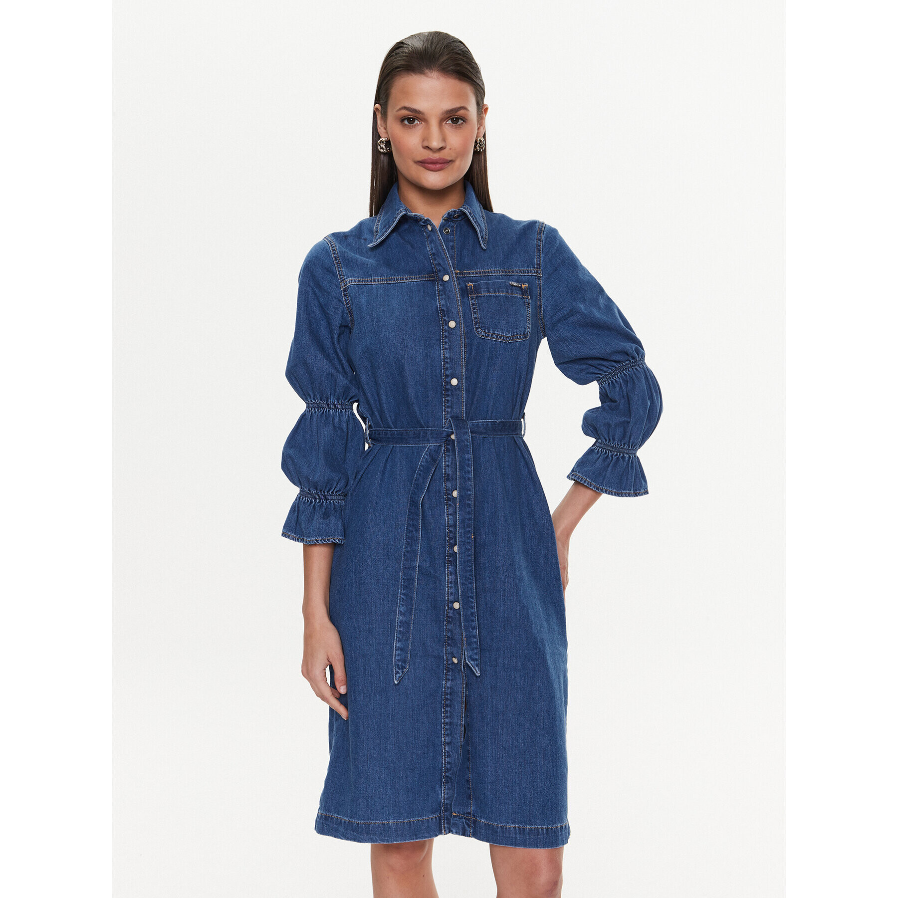 Pepe Jeans Farmer ruha Elodie PL953196 Kék Regular Fit - Pepit.hu