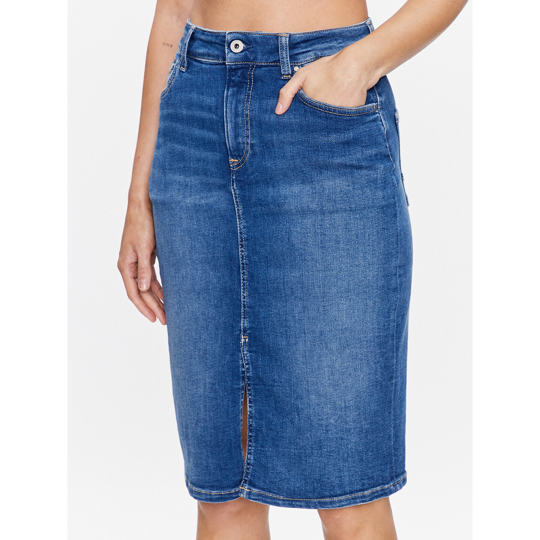 Pepe Jeans Farmer szoknya Nikita Skirt PL901007HQ7 Kék Regular Fit - Pepit.hu