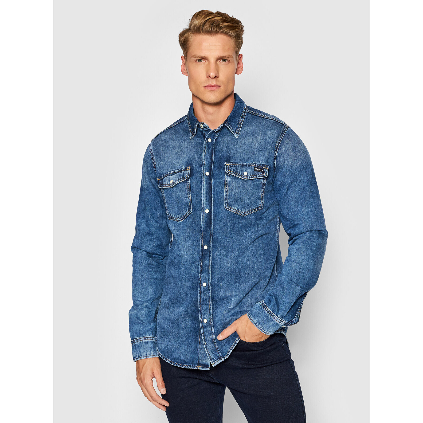 Pepe Jeans Farmering Hammond Wiser PM307266 Kék Regular Fit - Pepit.hu