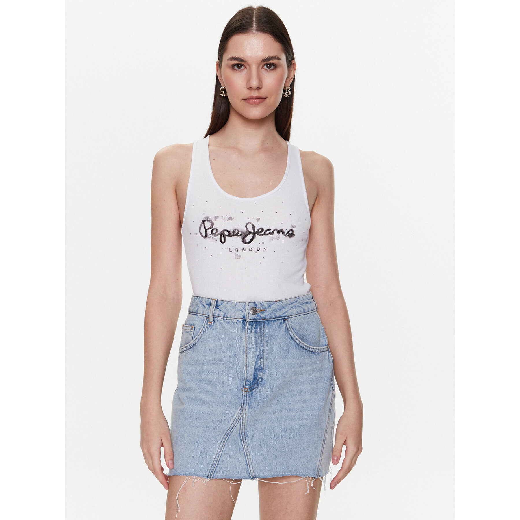 Pepe Jeans Felső Ozella PL505474 Fehér Regular Fit - Pepit.hu