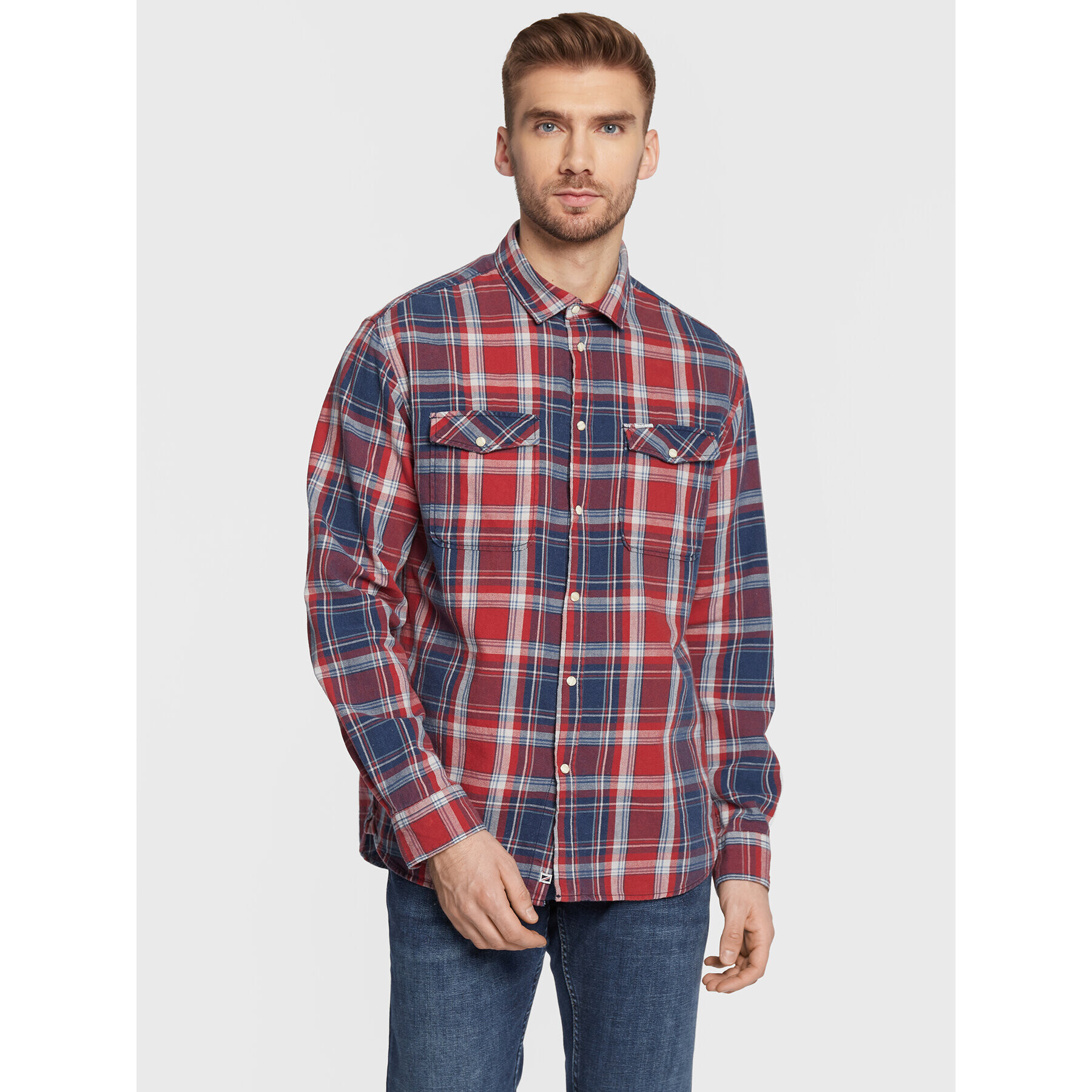 Pepe Jeans Ing Frome PM307664 Piros Slim Fit - Pepit.hu