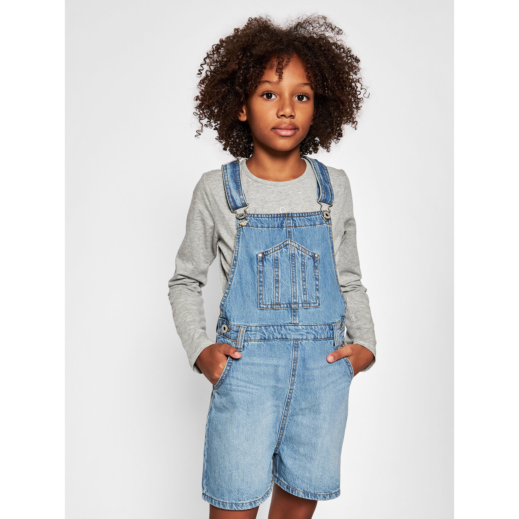 Pepe Jeans Kertésznadrág Sarah Dungaree PG201448 Sötétkék Regular Fit - Pepit.hu