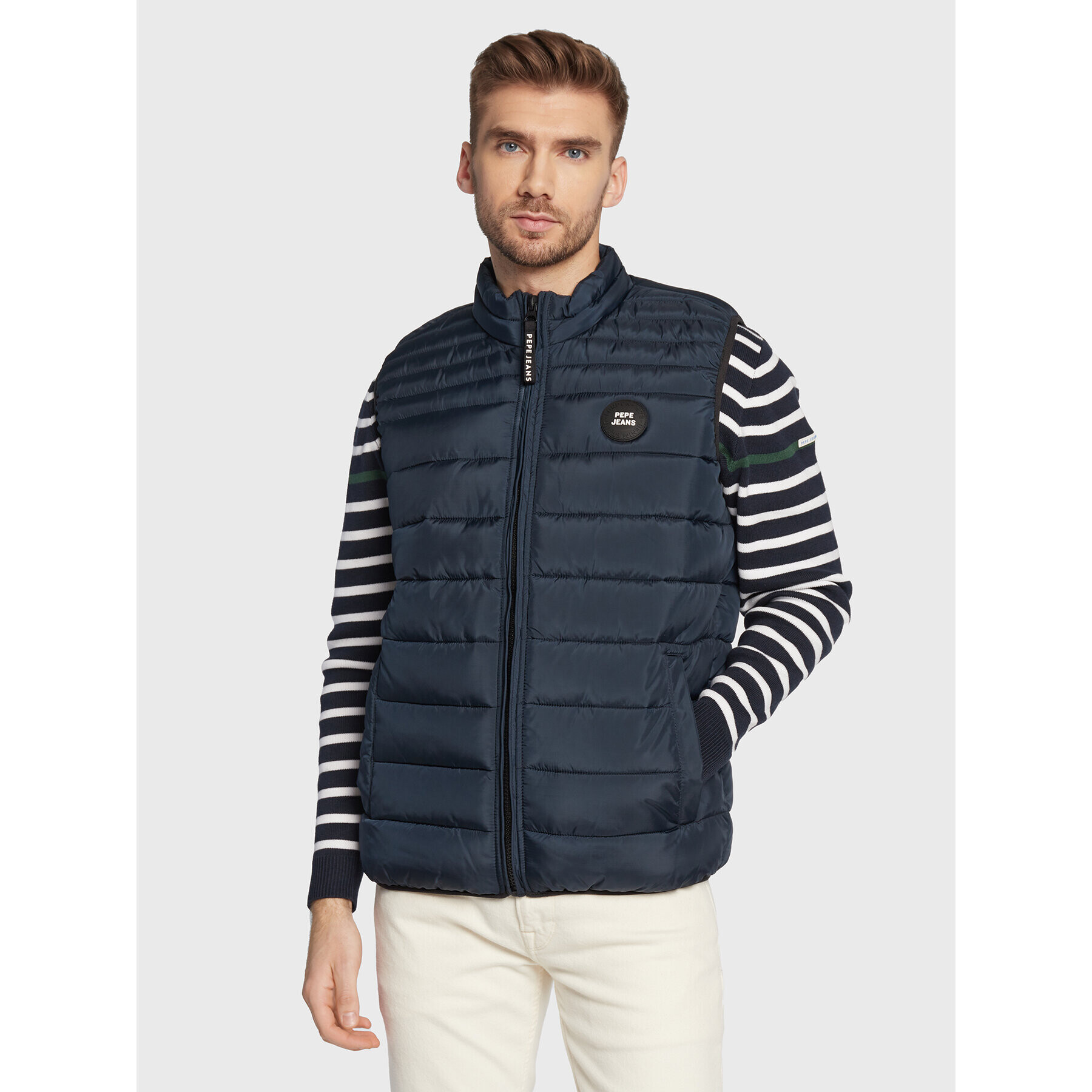 Pepe Jeans Mellény Jack PM402590 Sötétkék Regular Fit - Pepit.hu