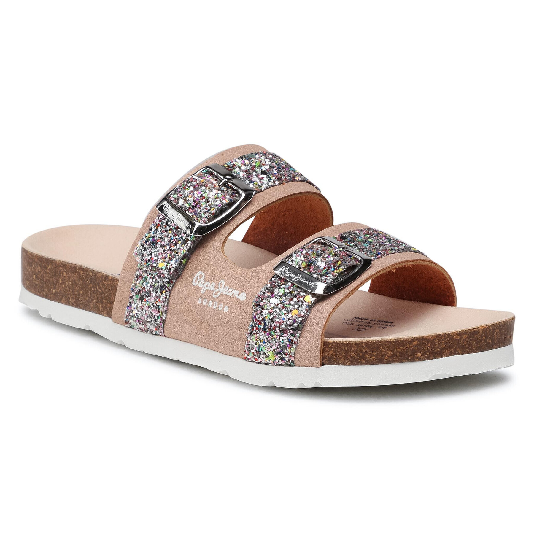 Pepe Jeans Papucs Bio Pala Glitter PGS90168 Bézs - Pepit.hu