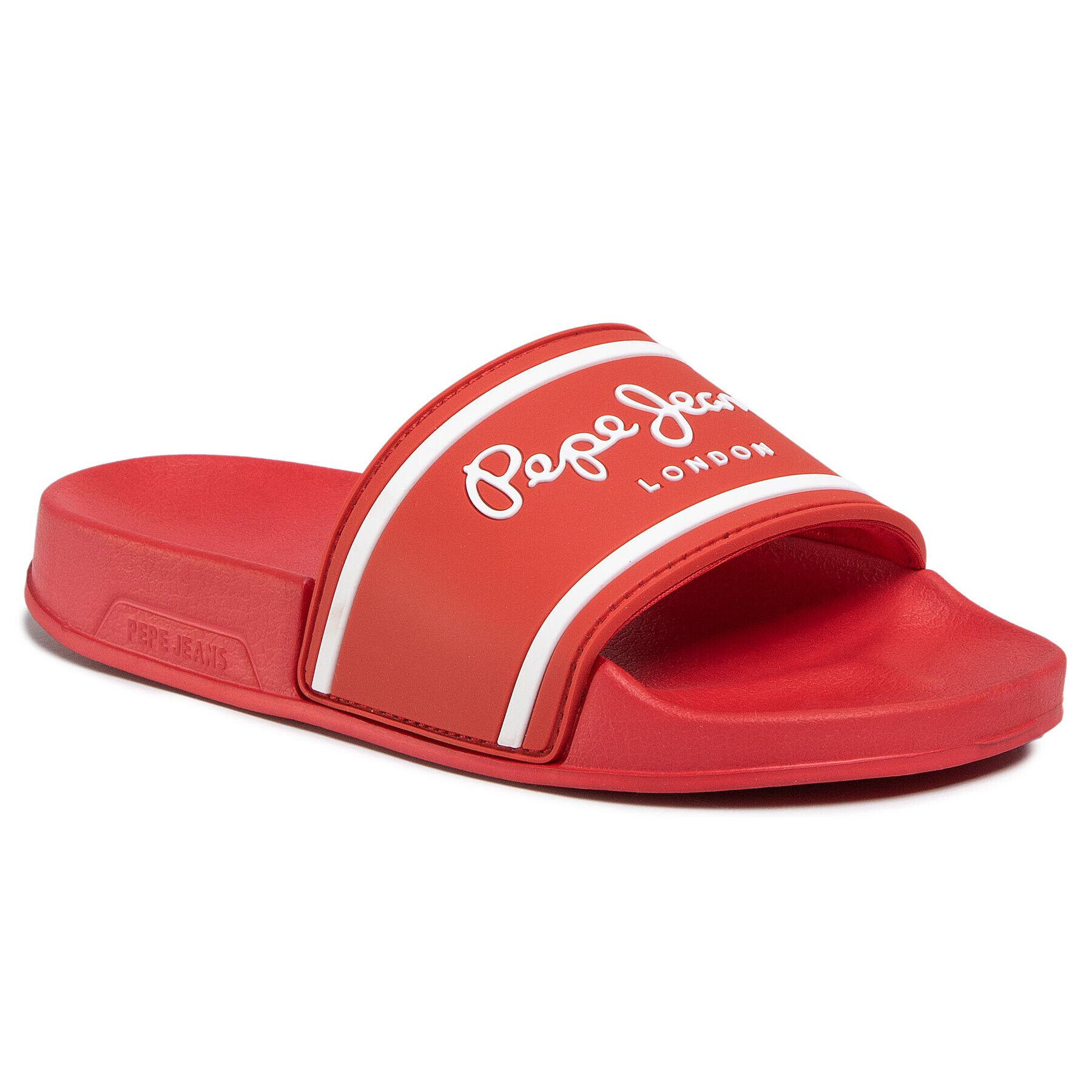 Pepe Jeans Papucs Slider Logo Boys PBS70034 Piros - Pepit.hu