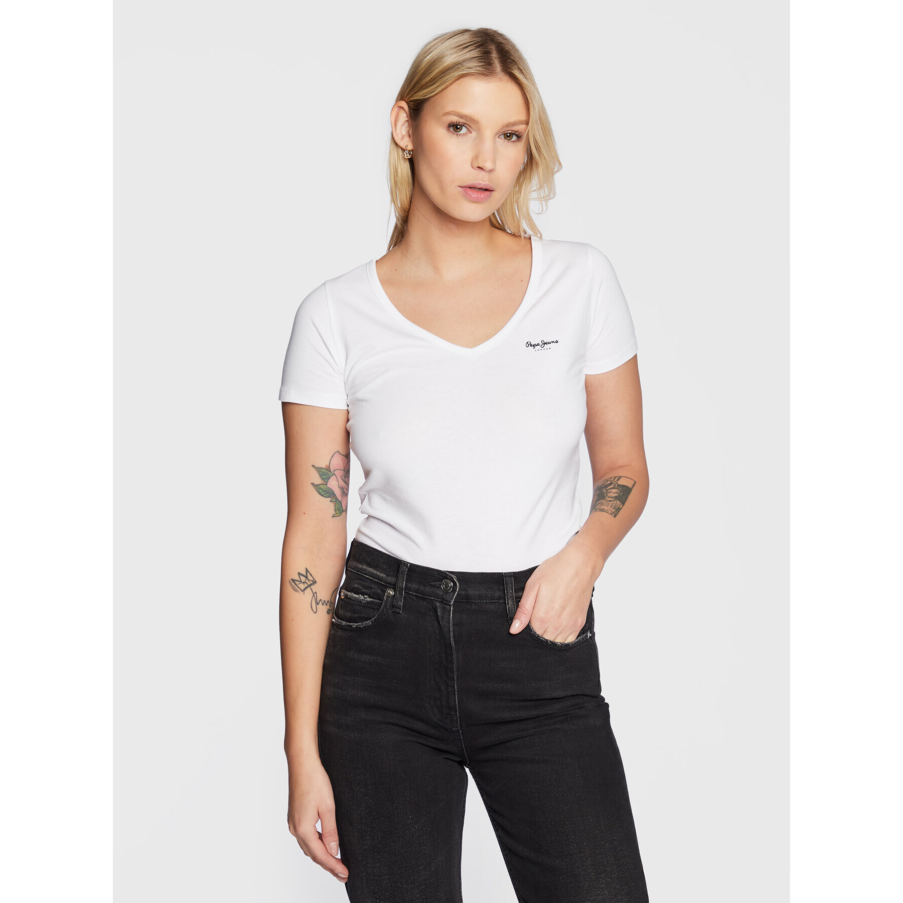 Pepe Jeans Póló Corine PL505305 Fehér Regular Fit - Pepit.hu