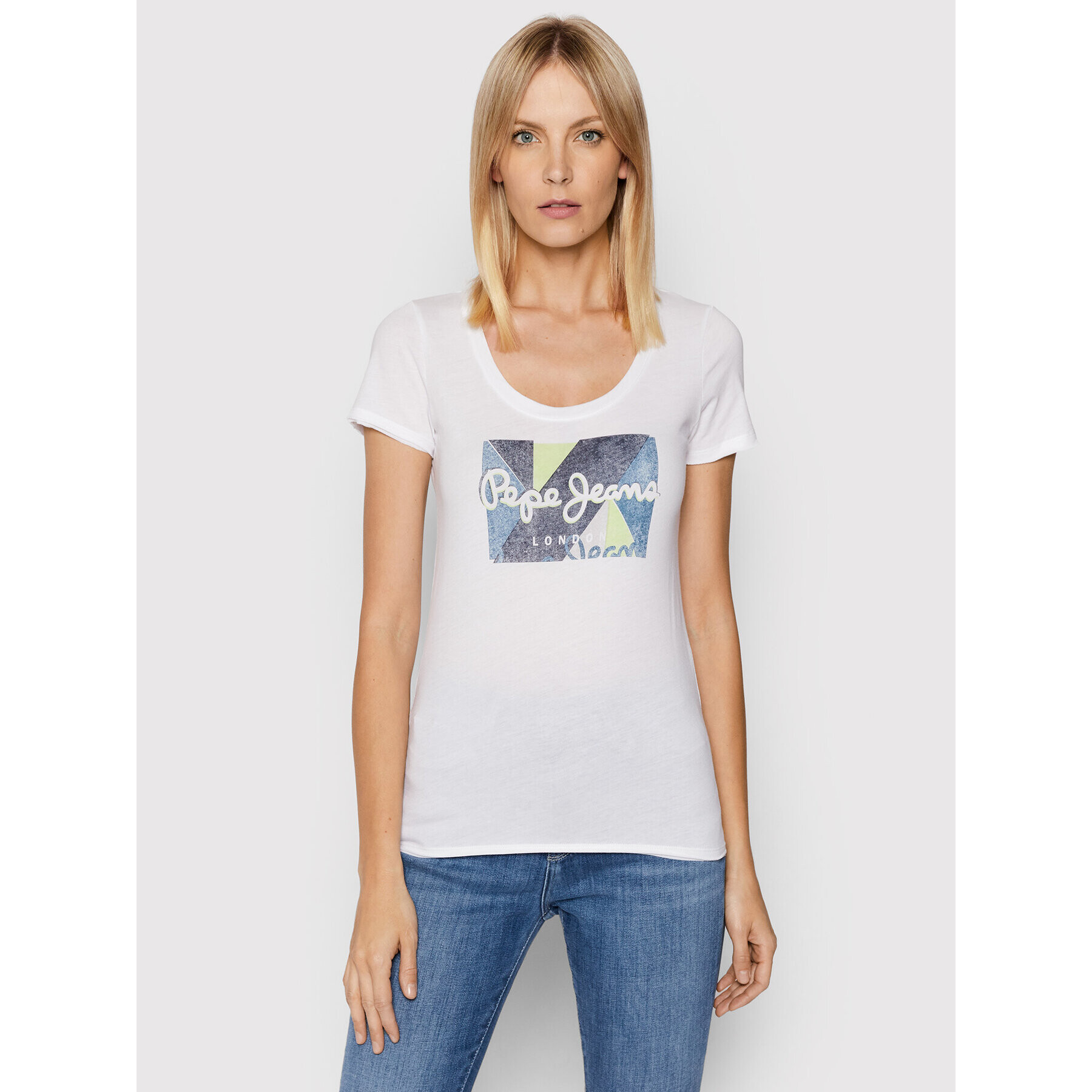 Pepe Jeans Póló Dafne PL505058 Fehér Regular Fit - Pepit.hu