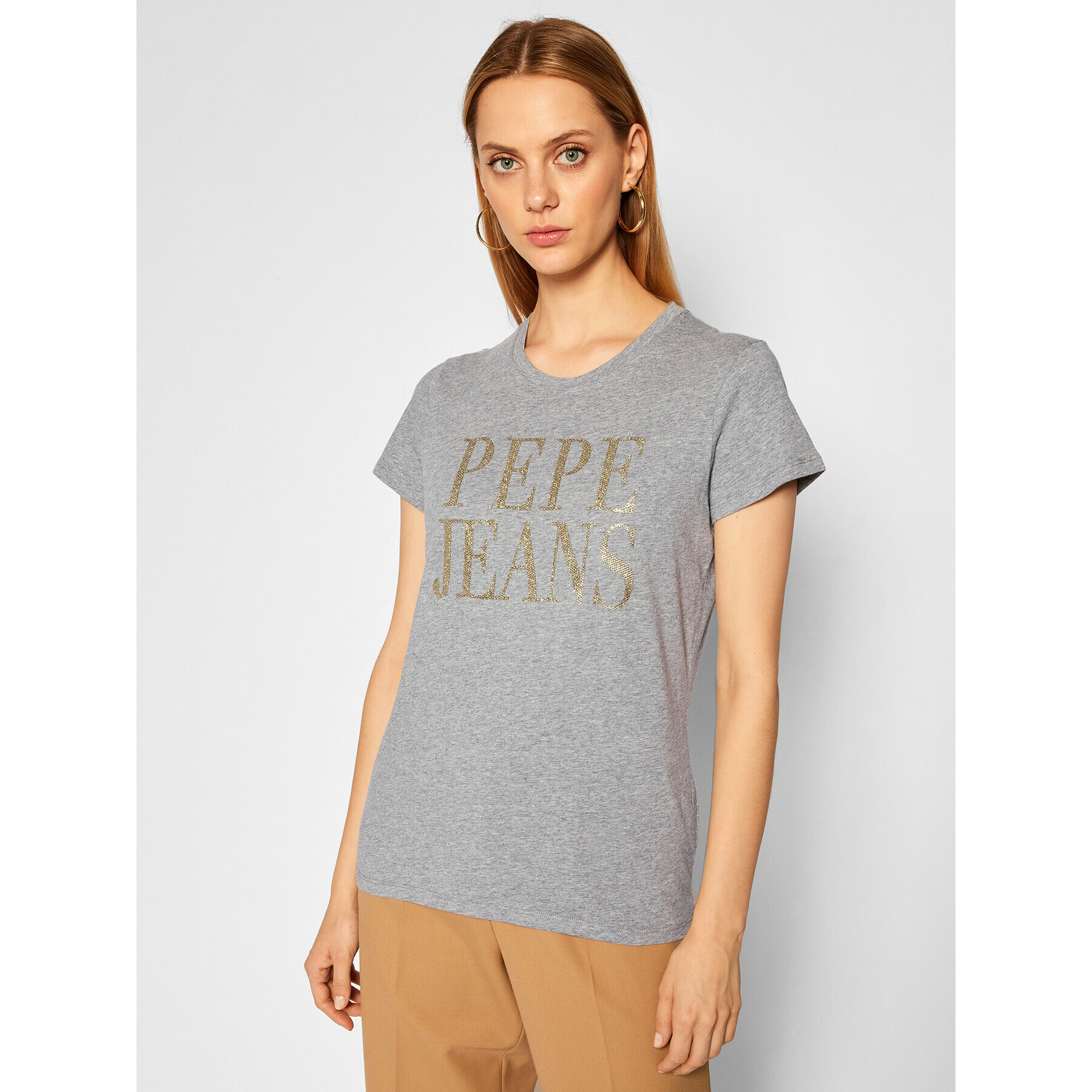 Pepe Jeans Póló Lucila PL504655 Szürke Regular Fit - Pepit.hu