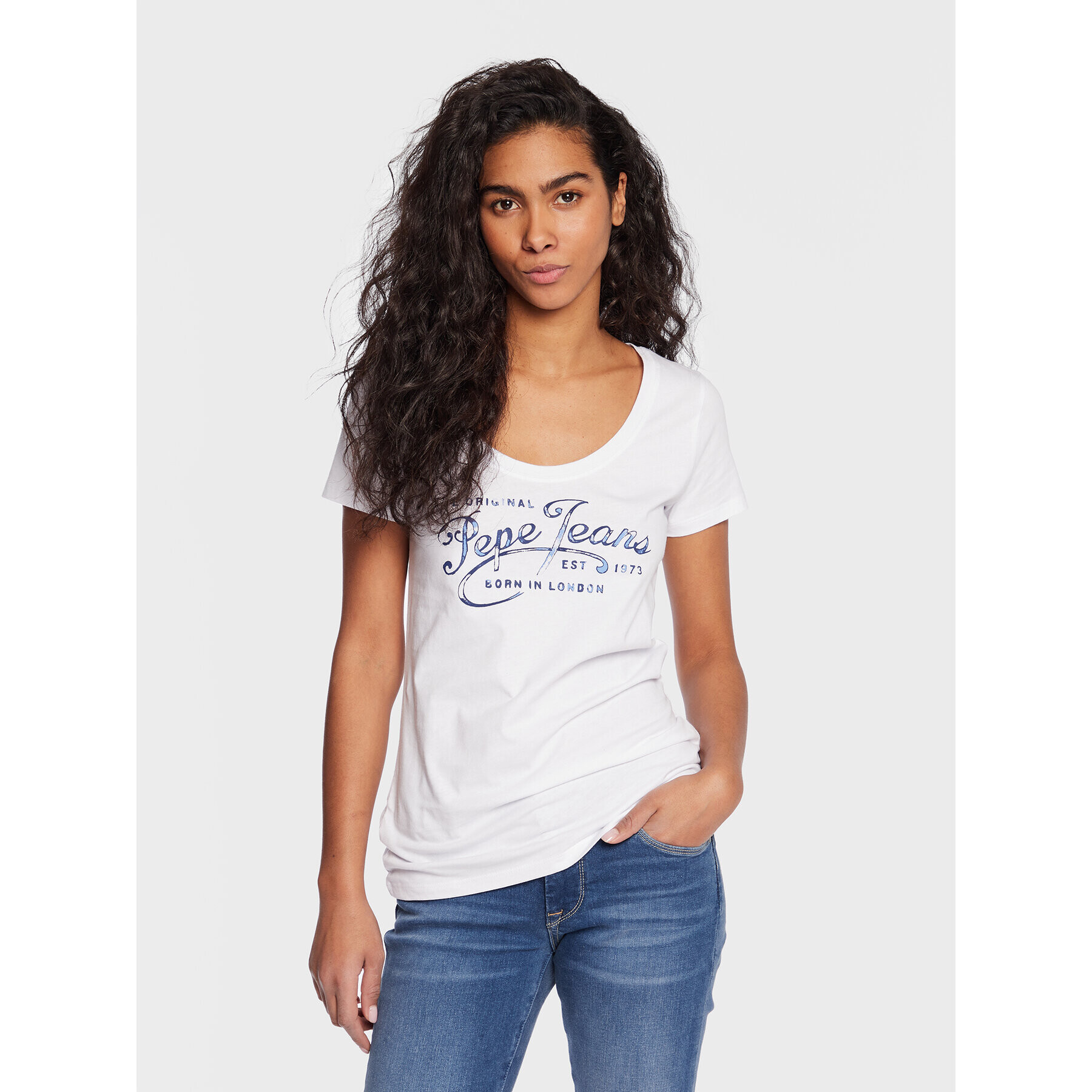 Pepe Jeans Póló Mery PL505418 Fehér Regular Fit - Pepit.hu