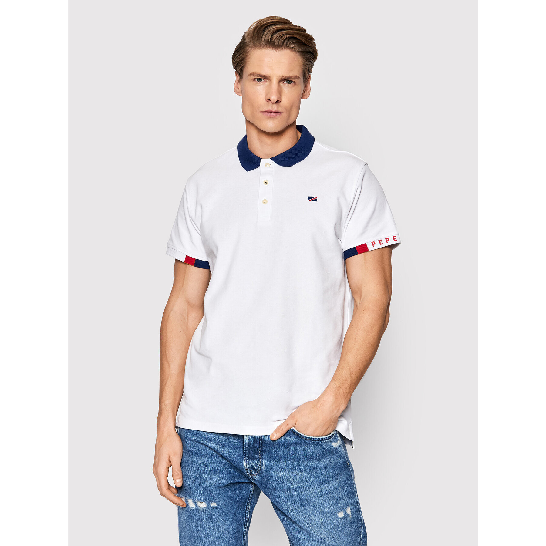 Pepe Jeans Pólóing Felix PM541833 Fehér Regular Fit - Pepit.hu