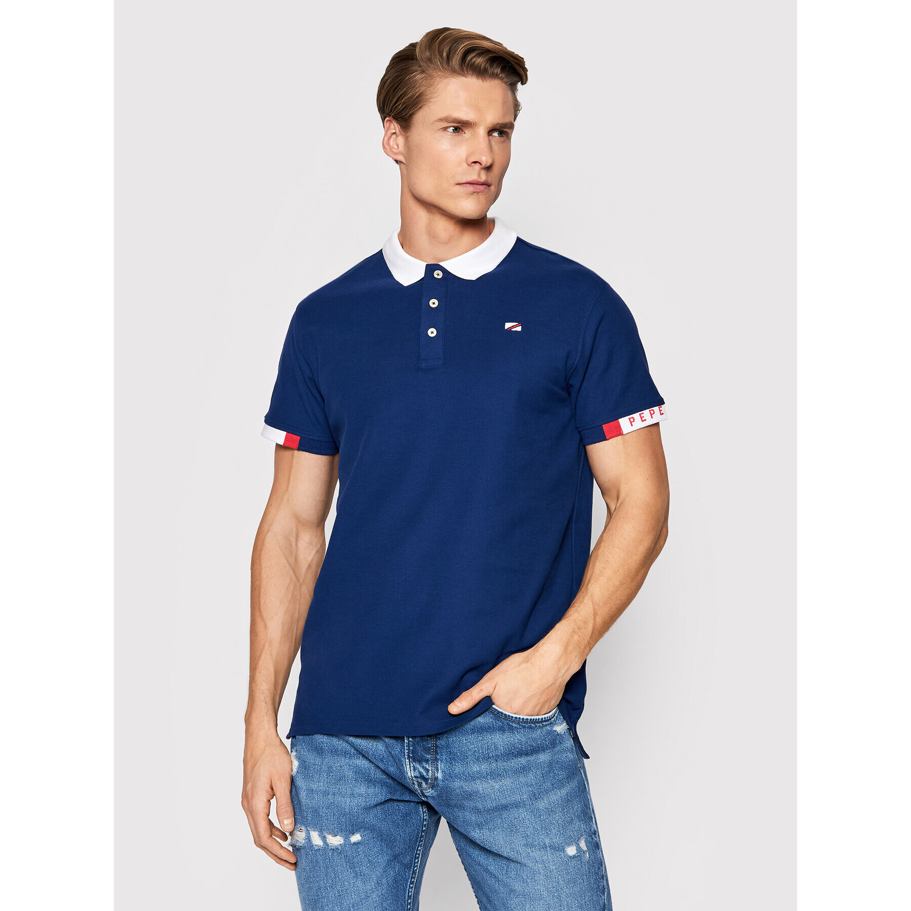 Pepe Jeans Pólóing Felix PM541833 Sötétkék Regular Fit - Pepit.hu