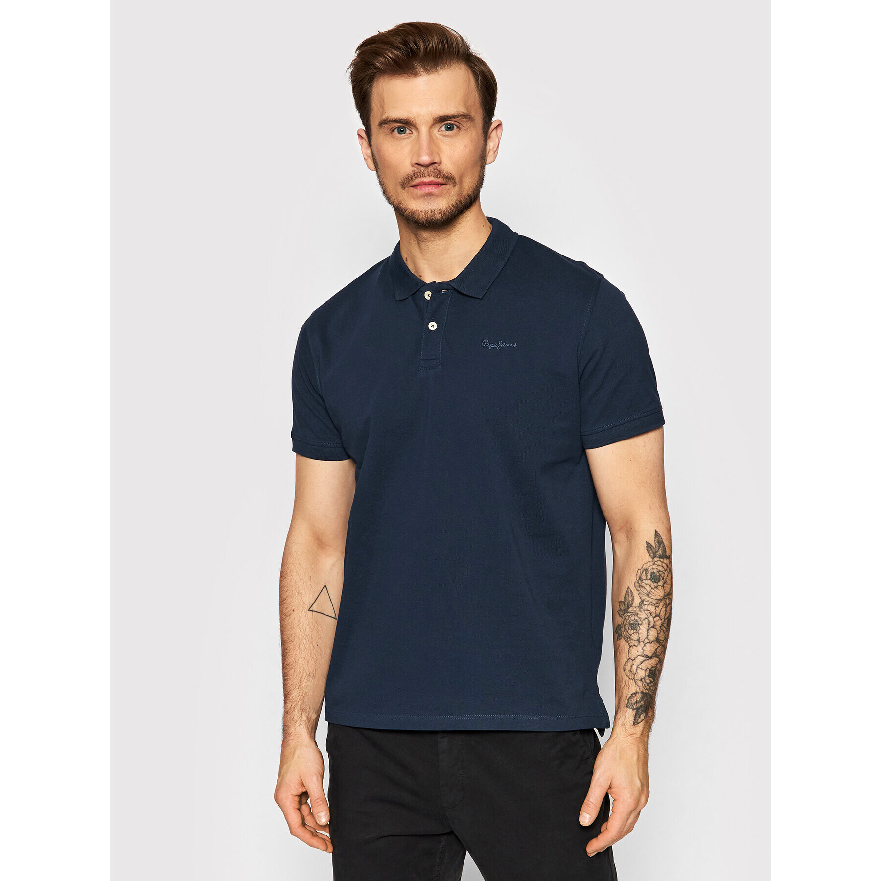 Pepe Jeans Pólóing Vincent PM541824 Sötétkék Slim Fit - Pepit.hu