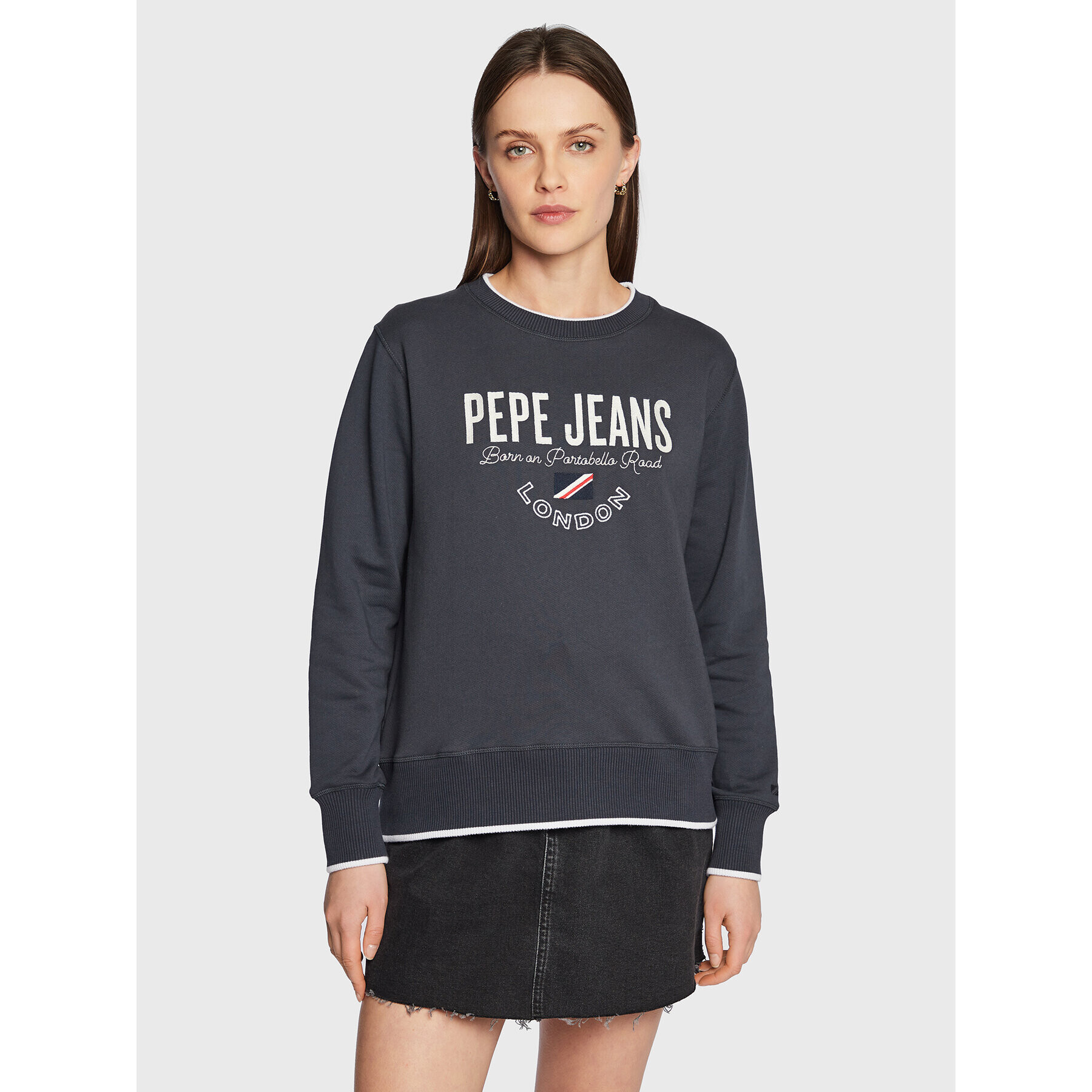 Pepe Jeans Pulóver Charline PL581245 Sötétkék Regular Fit - Pepit.hu