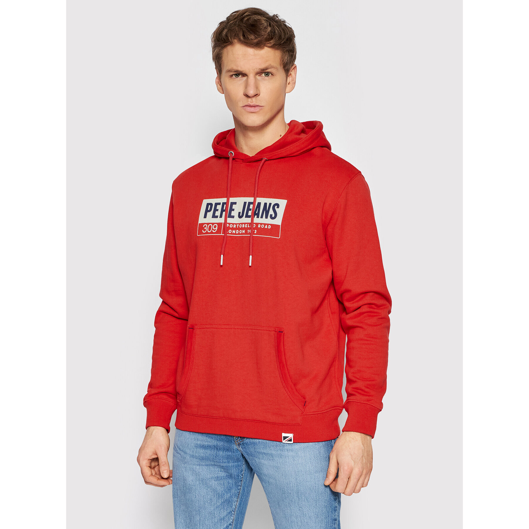 Pepe Jeans Pulóver Douglas PM582188 Piros Regular Fit - Pepit.hu