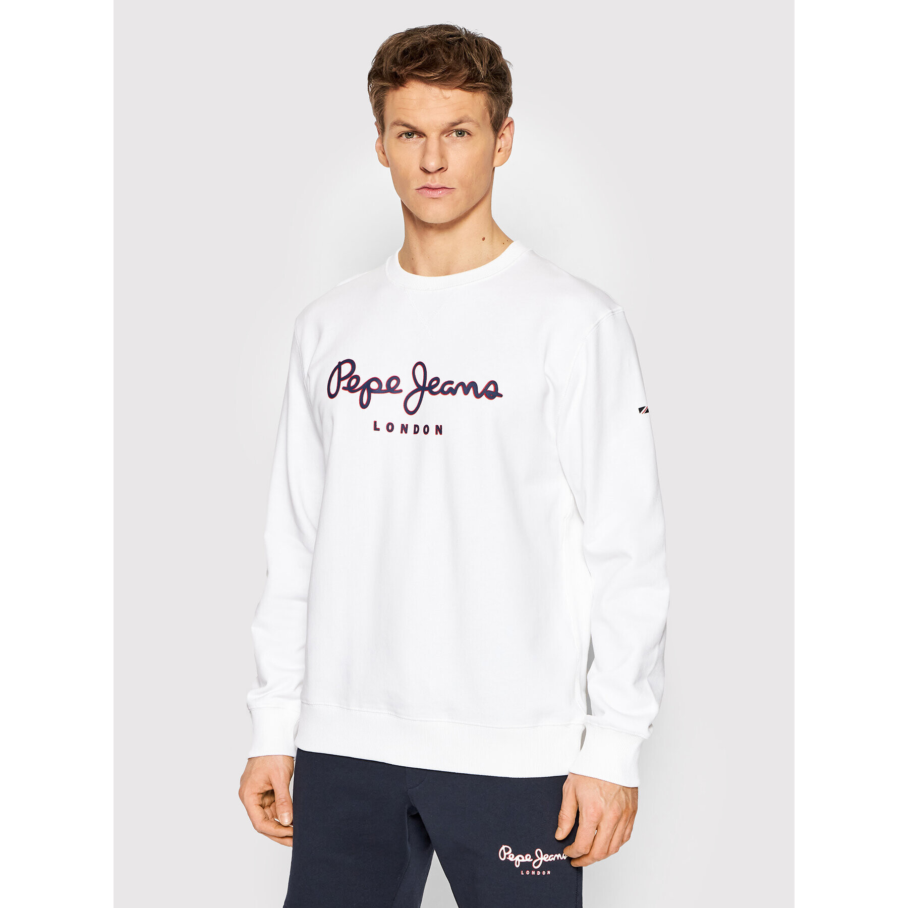 Pepe Jeans Pulóver George PM582090 Fehér Regular Fit - Pepit.hu