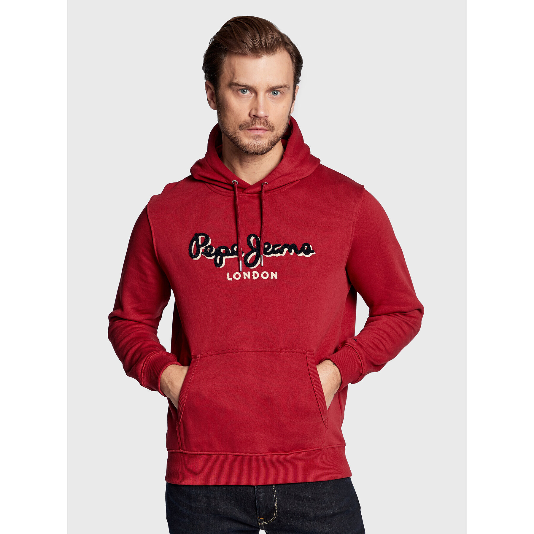 Pepe Jeans Pulóver Lamont PM582243 Piros Regular Fit - Pepit.hu