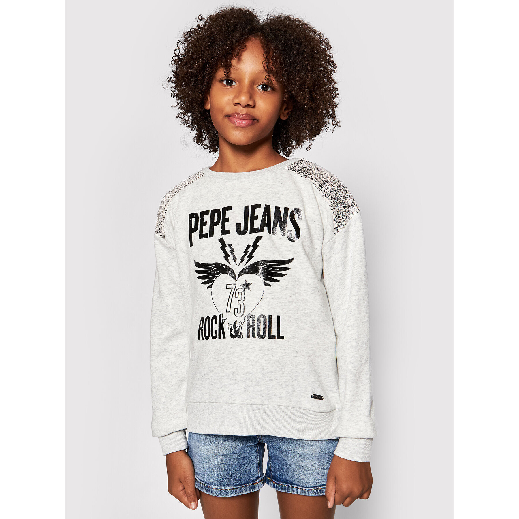 Pepe Jeans Pulóver Lily PG581177 Szürke Regular Fit - Pepit.hu